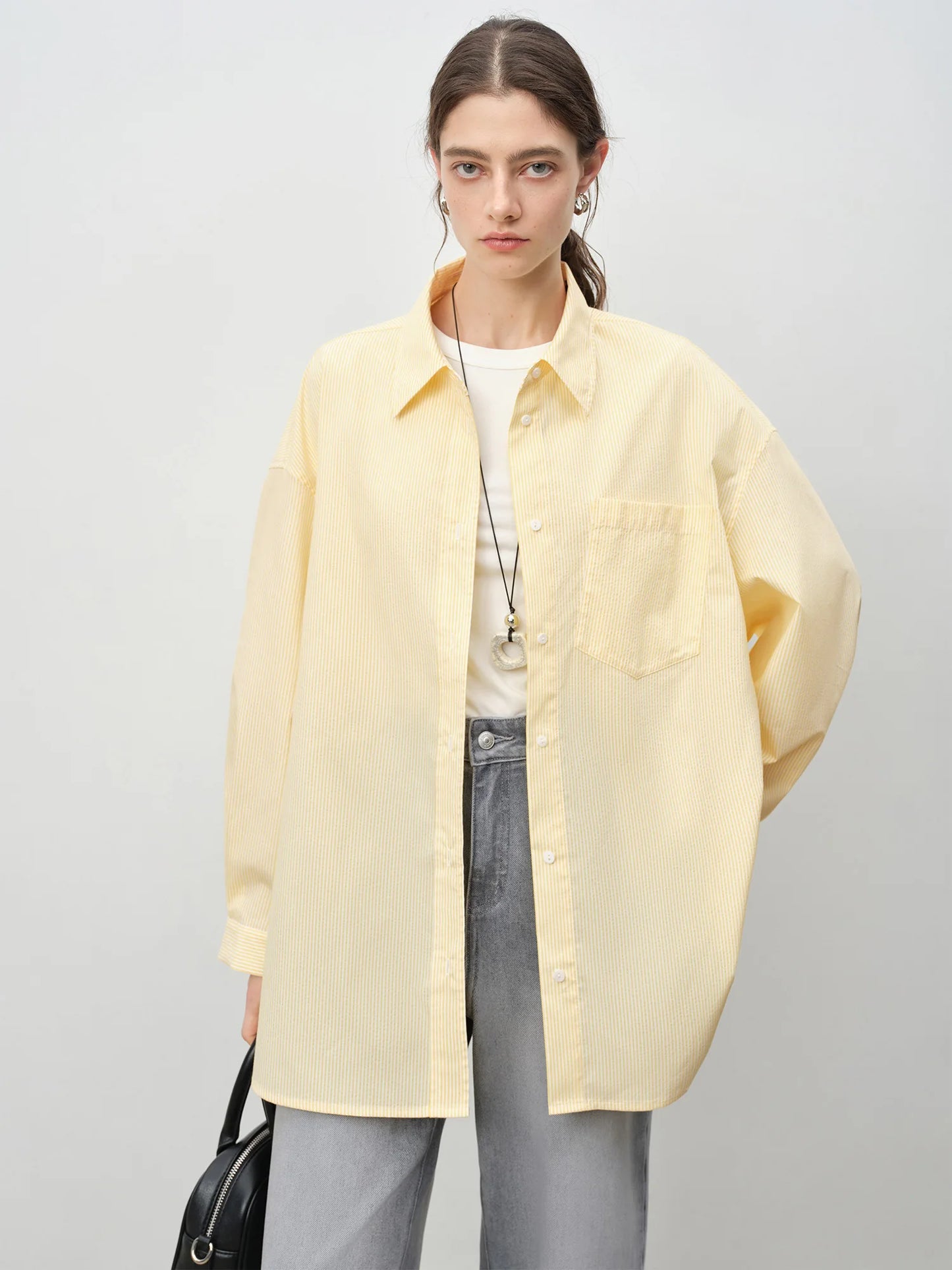 Butter Yellow Striped Button Shirt