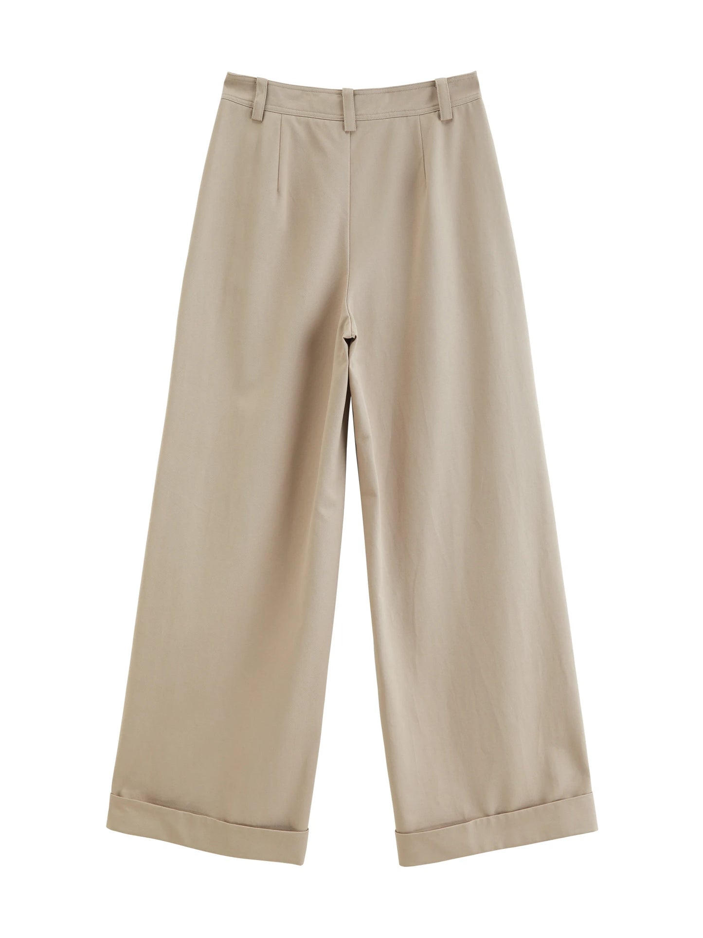 Charcoal Cuffed Straight Leg Trousers