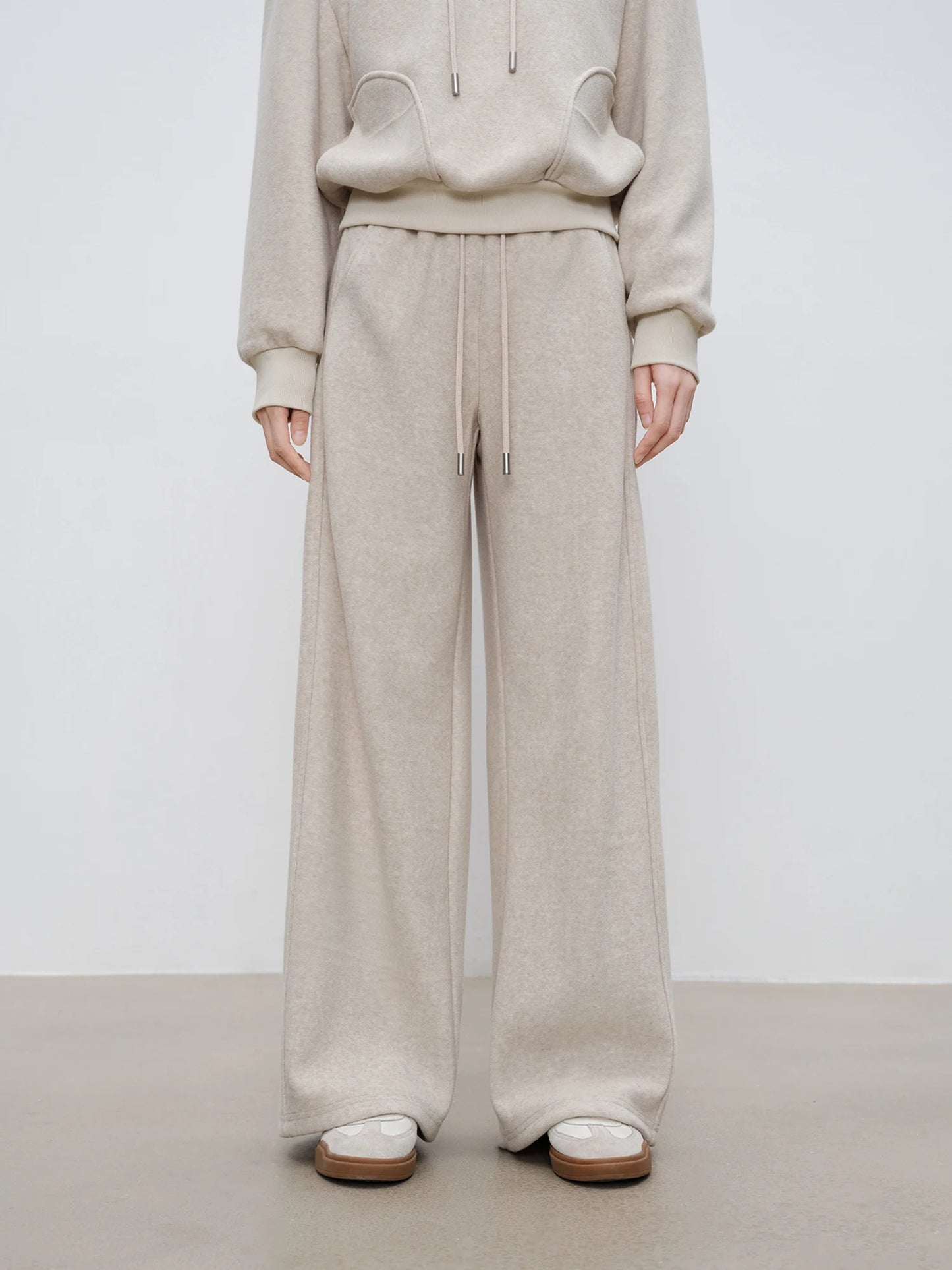Stand Collar Sweatshirt Pants Set