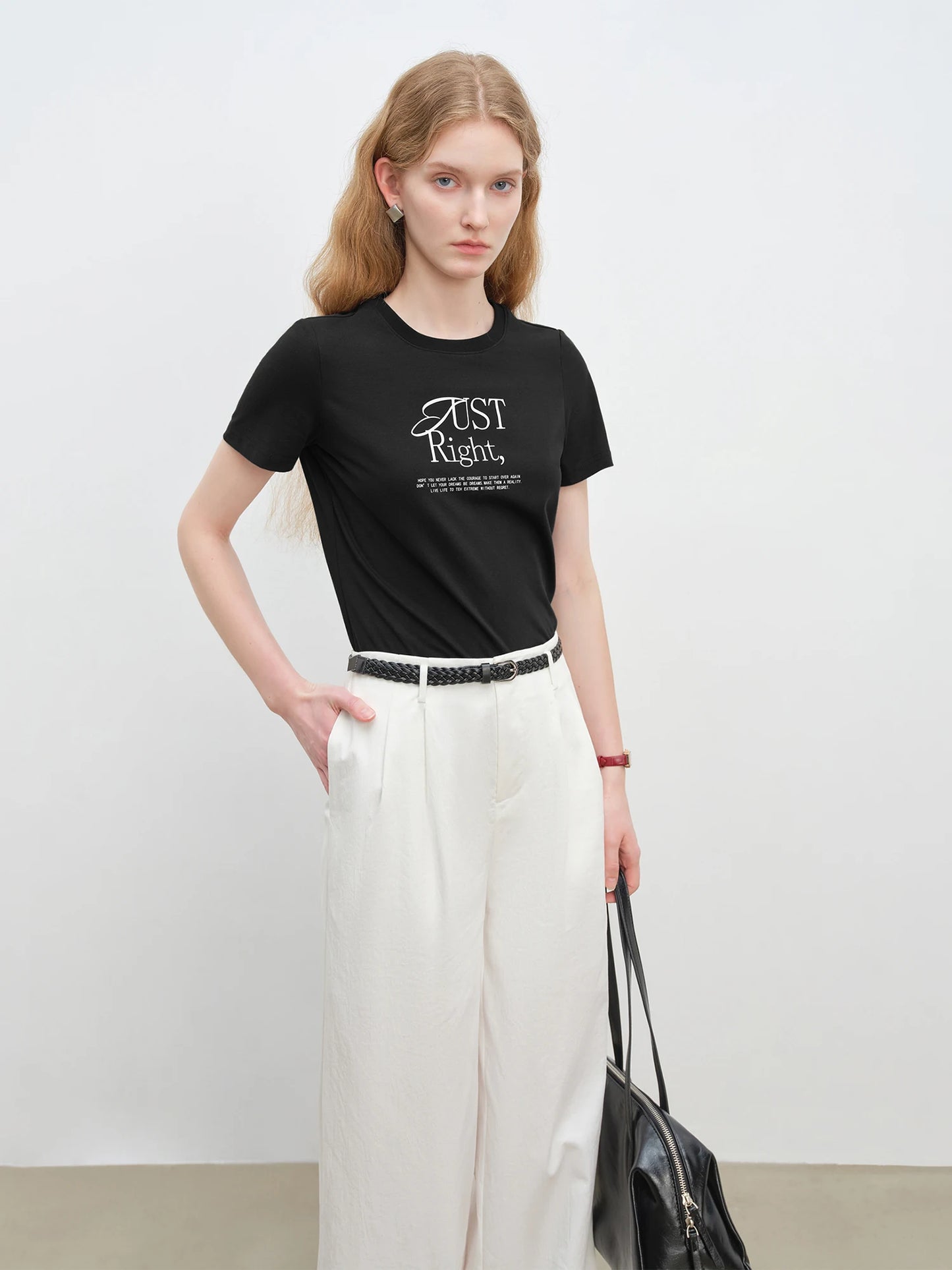 White Rust Graphic Crew Neck Tee