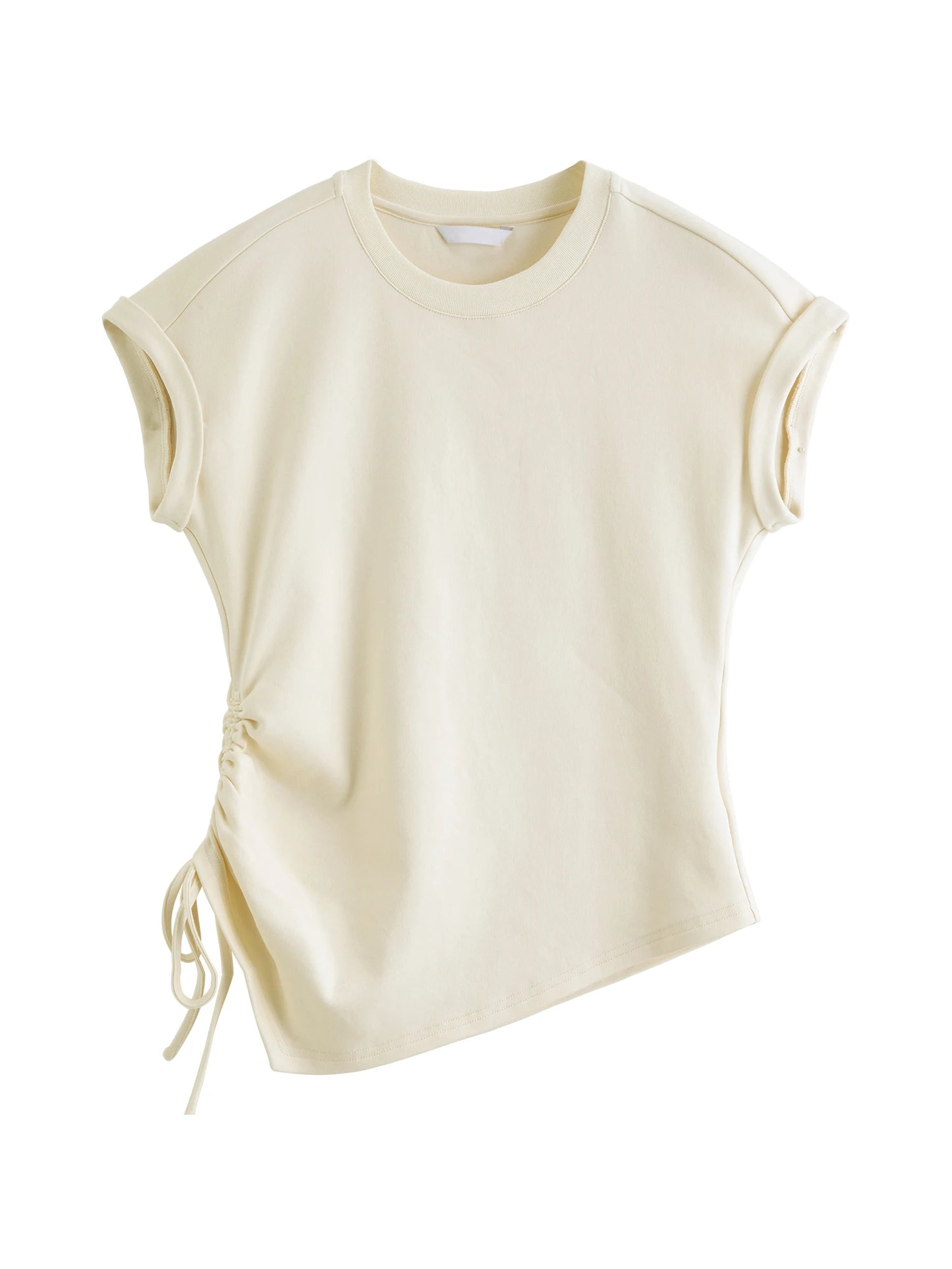 Pale Blue Drawstring Side Tee