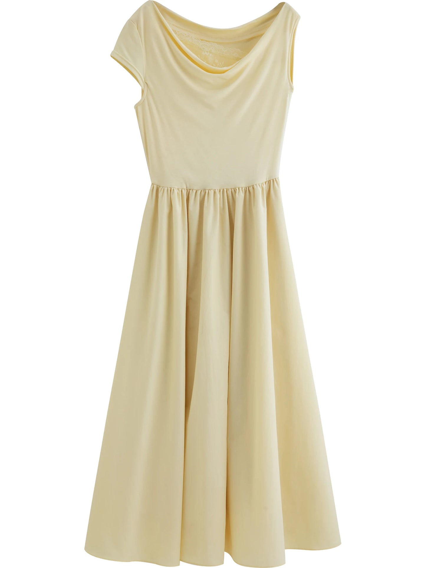 White Draped Off Shoulder Dress