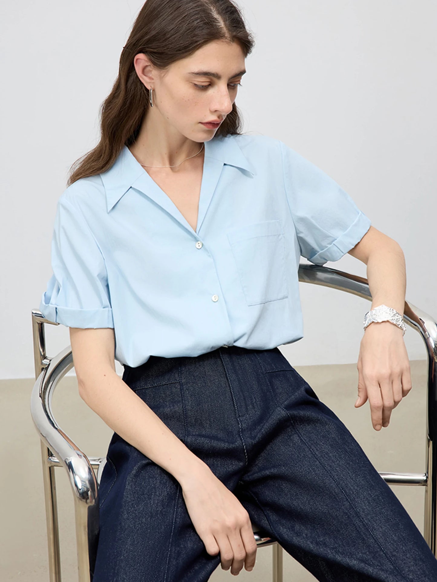 Pink Camp Collar Button Shirt