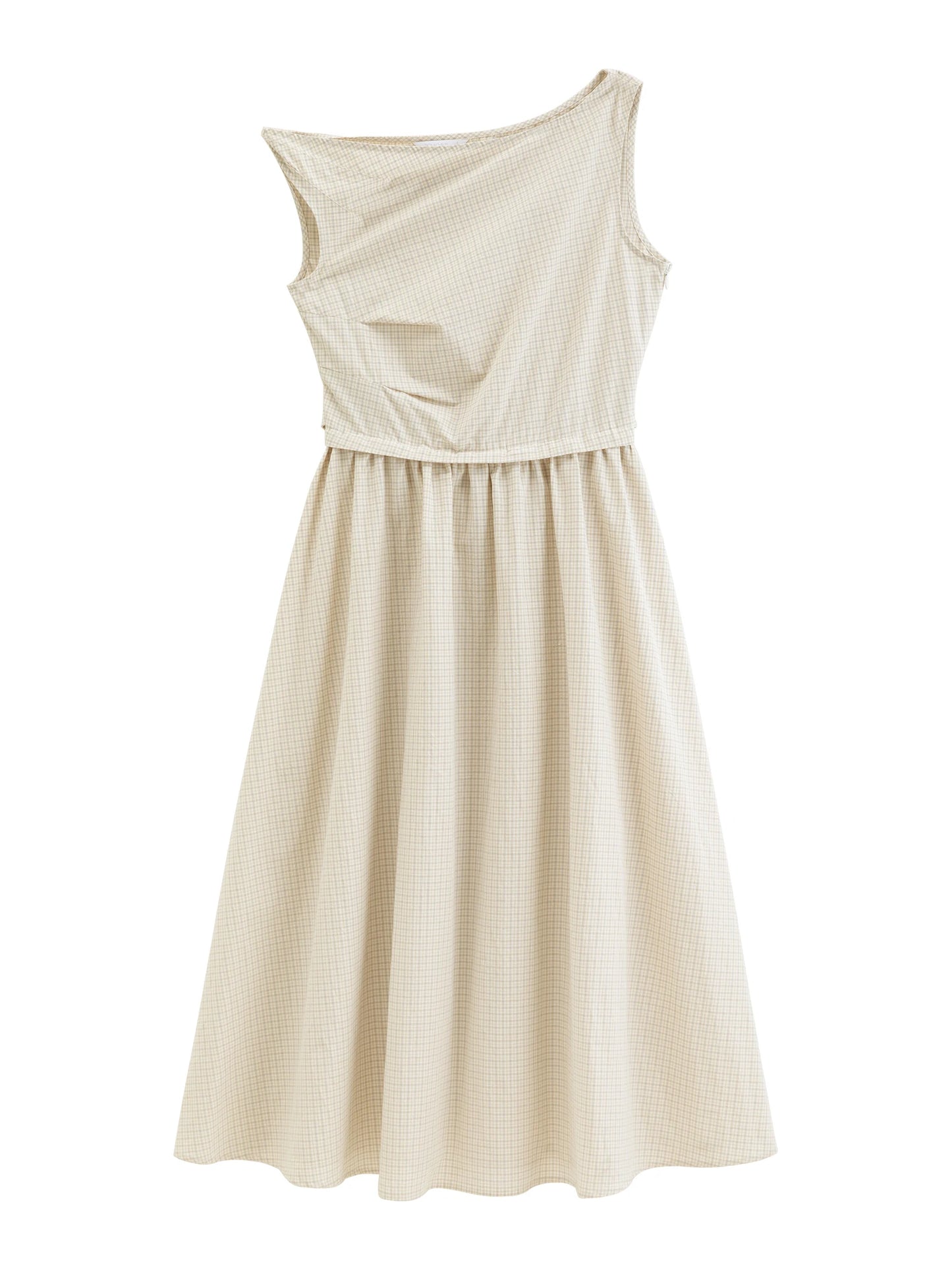 Ivory One Shoulder A-Line Dress