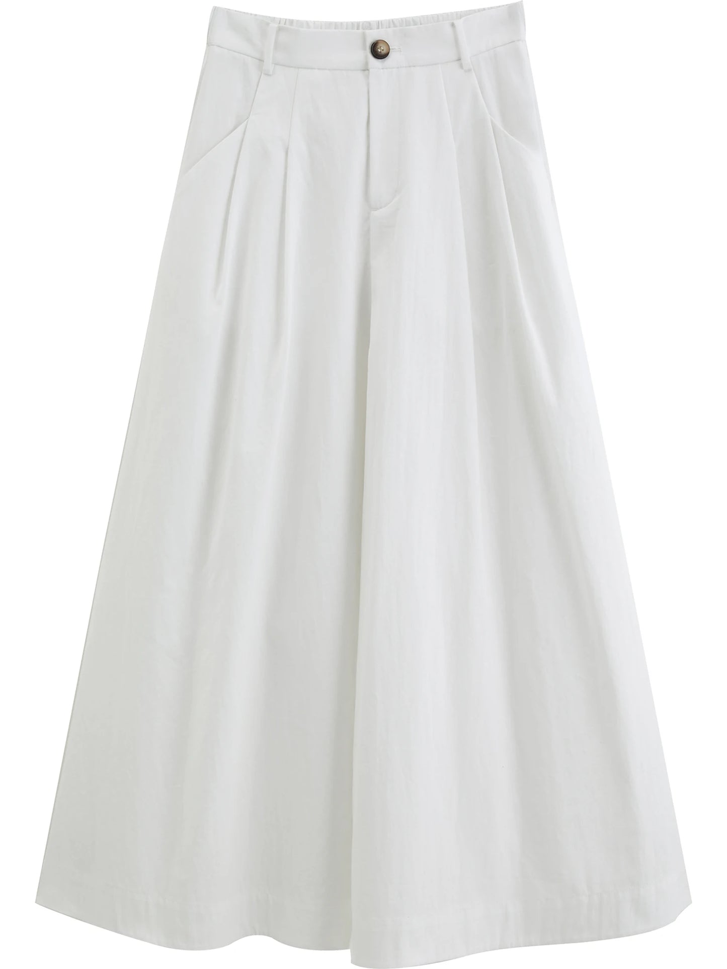 Black Pleated Culotte Pants
