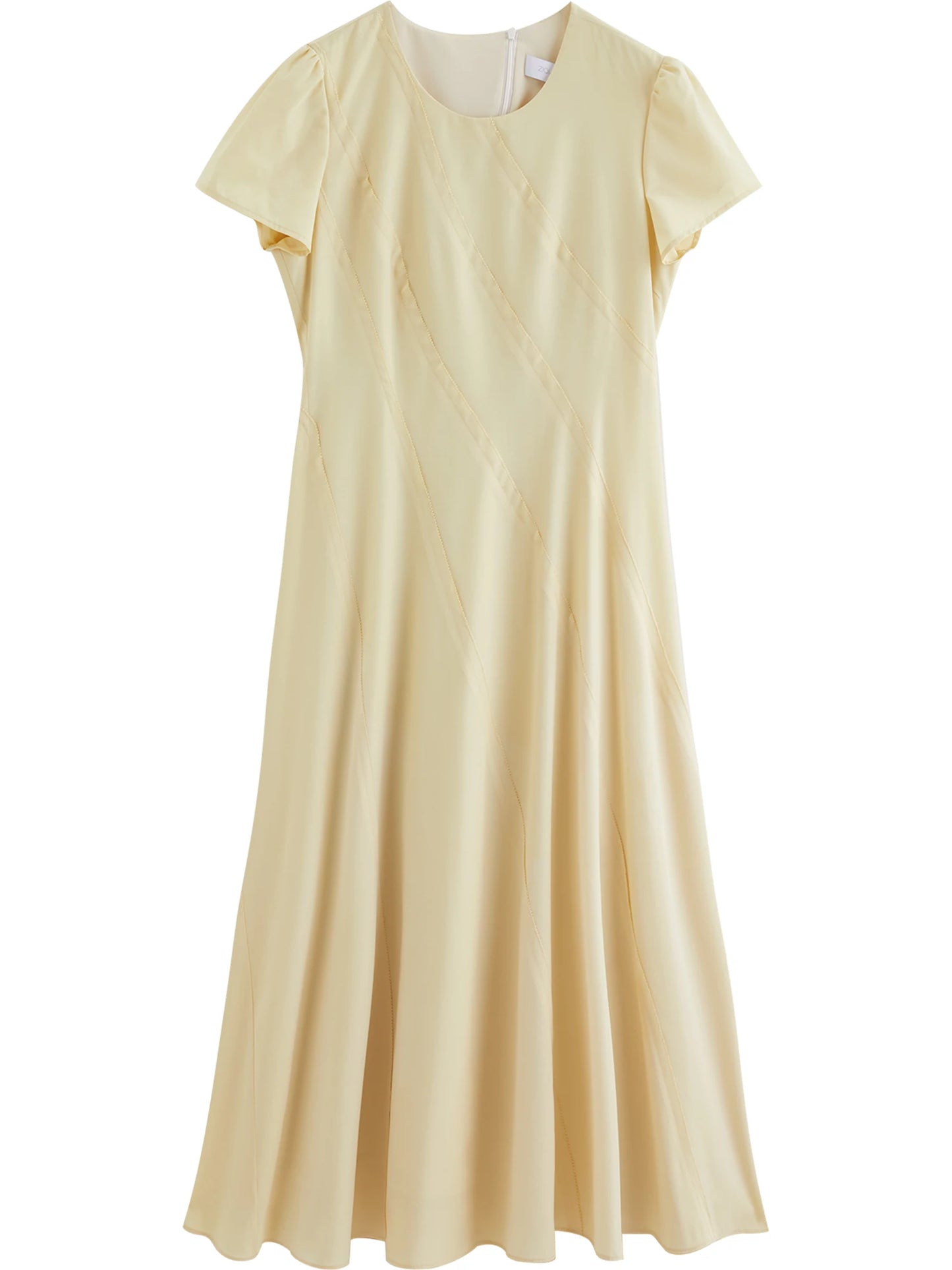 Blue Short Sleeve Flare Dress
