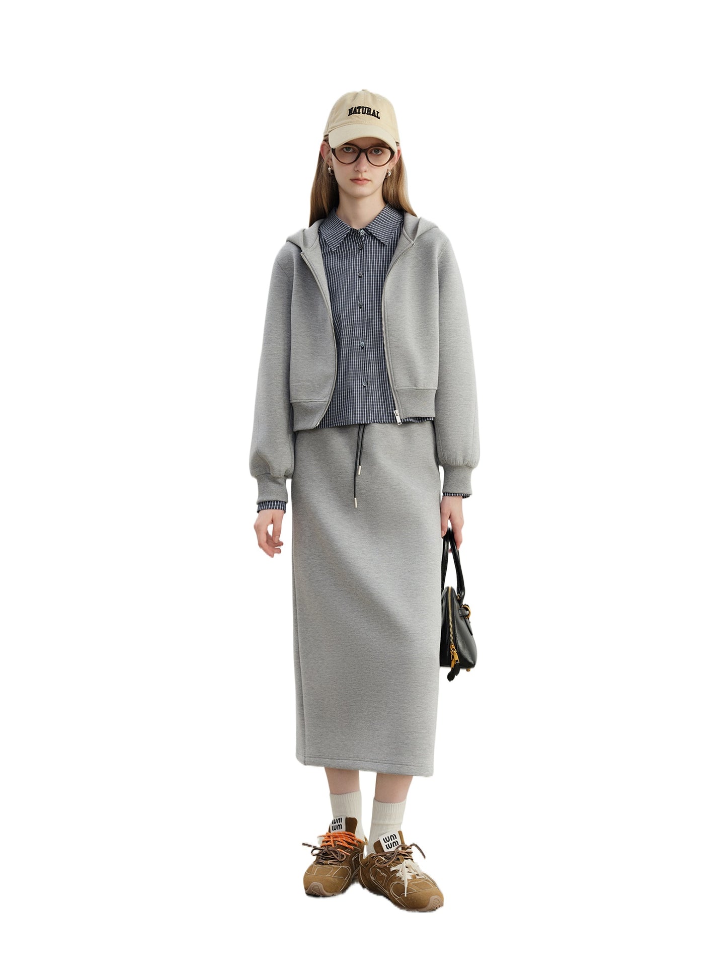 Hooded Jacket Skirt Set