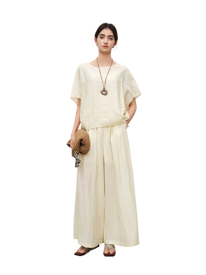 Batwing Shirt Wide Leg Set
