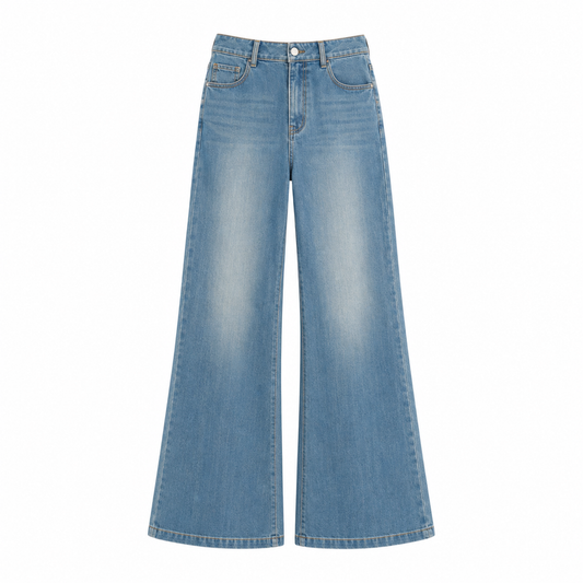 Light Blue Side Pocket Flare Jeans