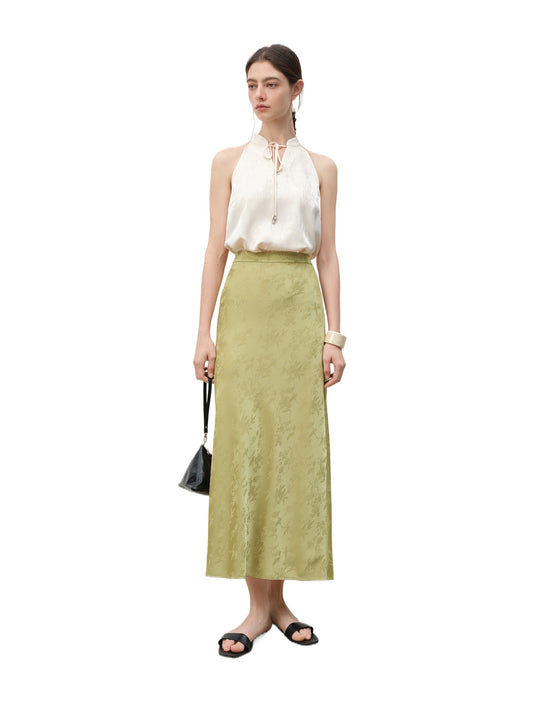 Sleeveless Halter Skirt Set