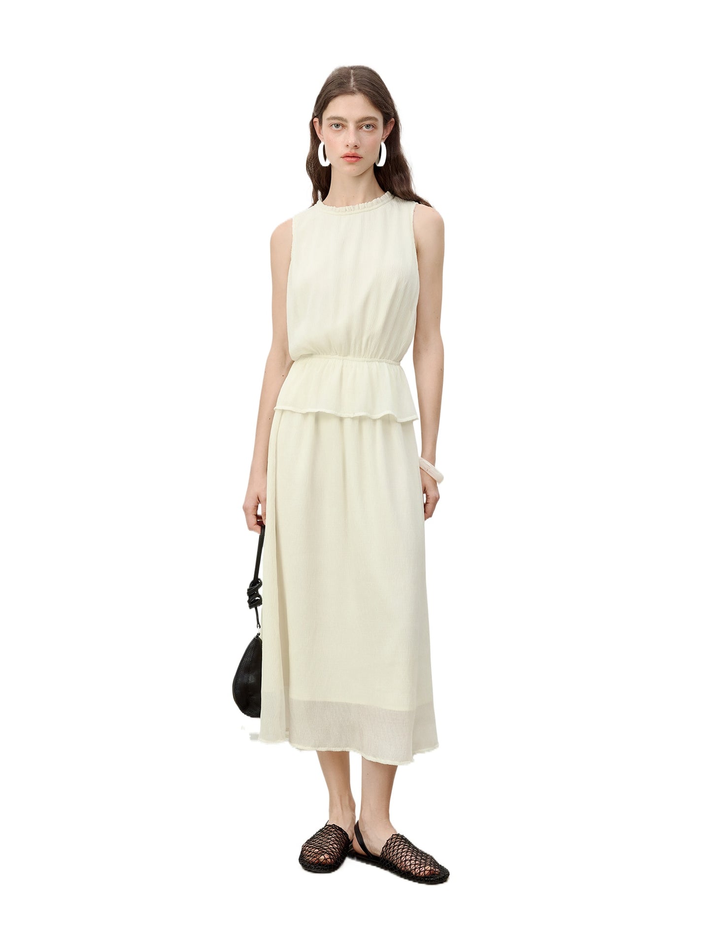 Lace Neckline Skirt Set