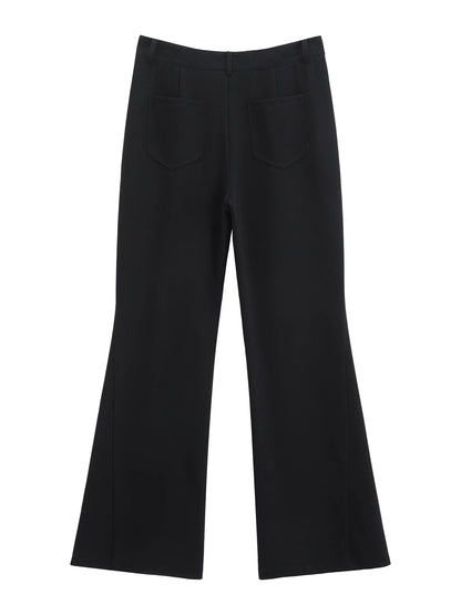 Black High Waist Flared Pants