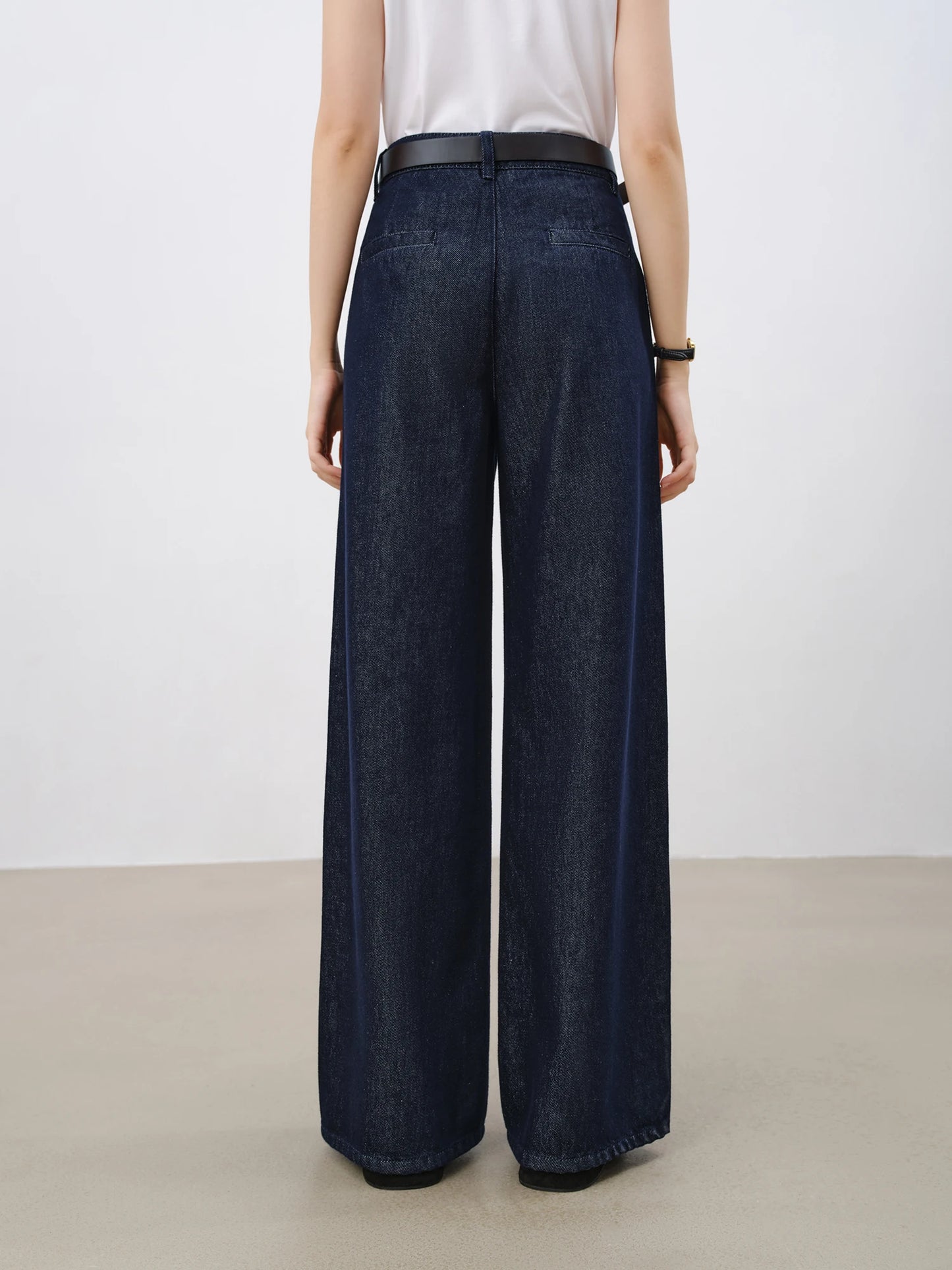 Indigo Straight Wide Leg Jeans