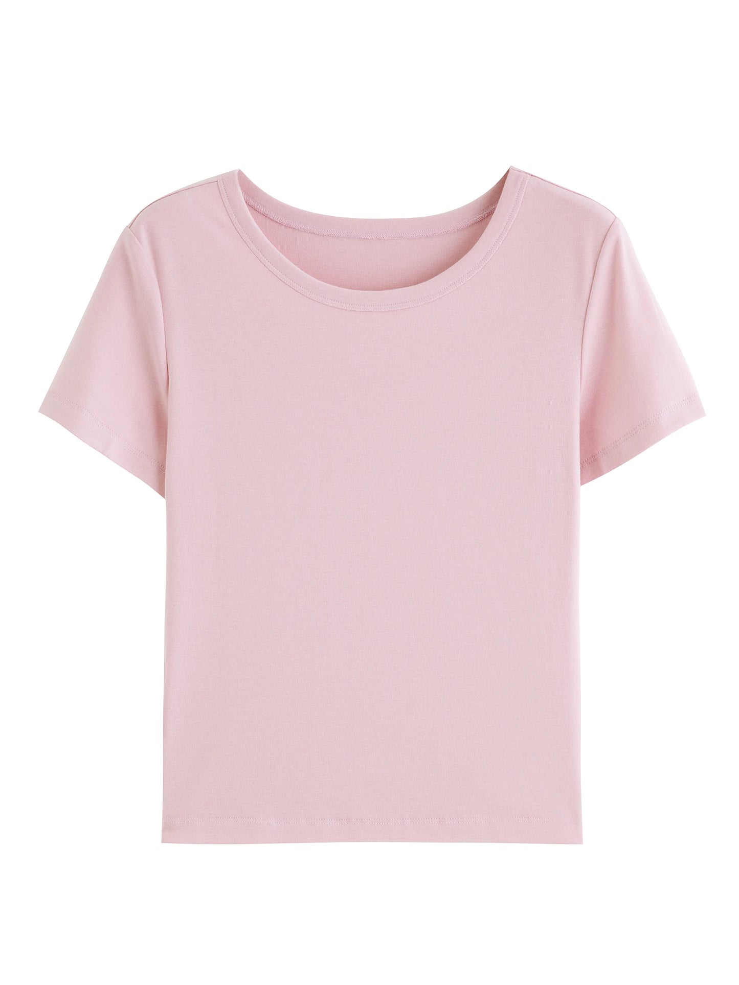 Gray Crew Neck Slim Tee