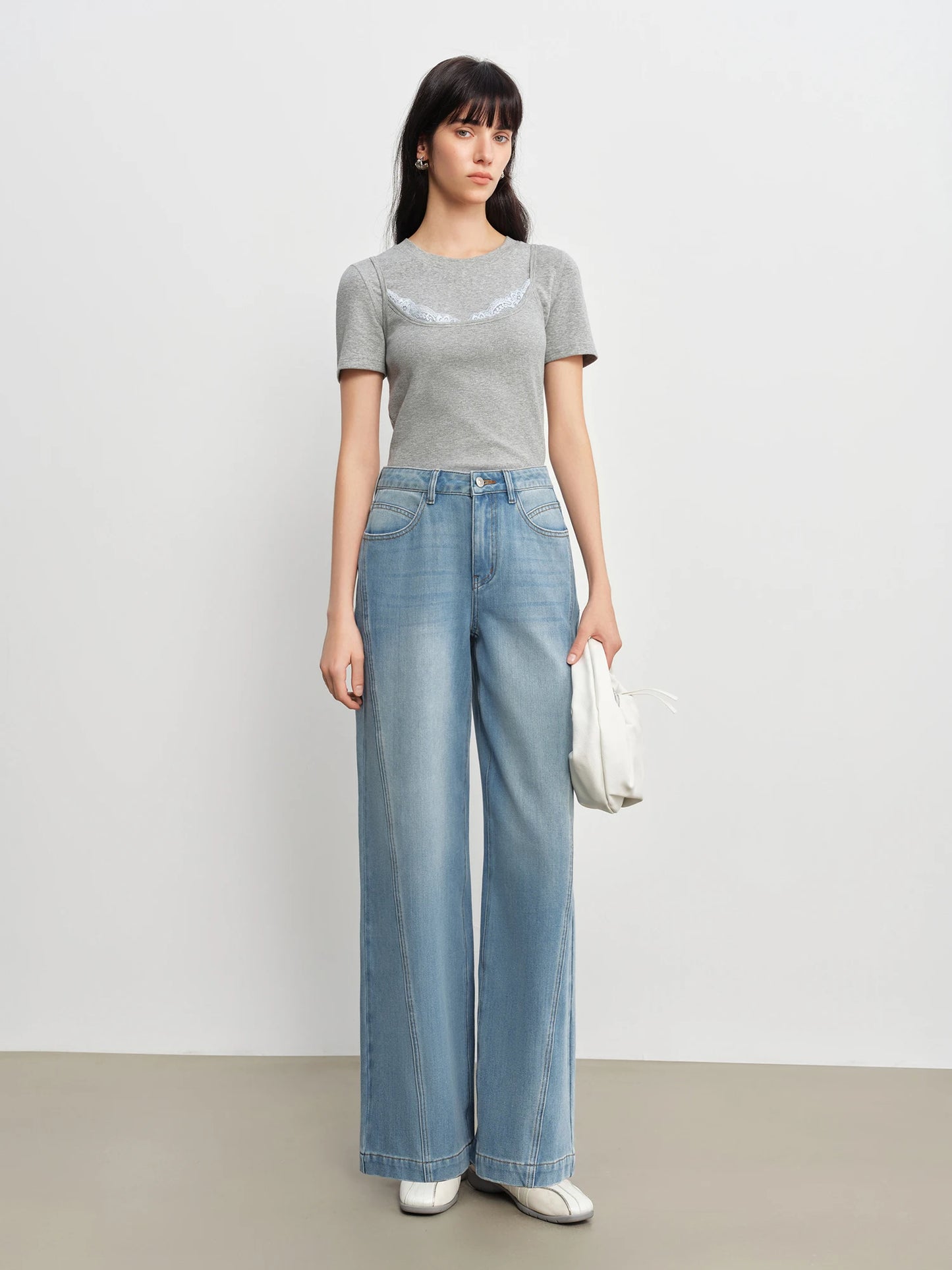 Light Blue Wide Leg Jeans