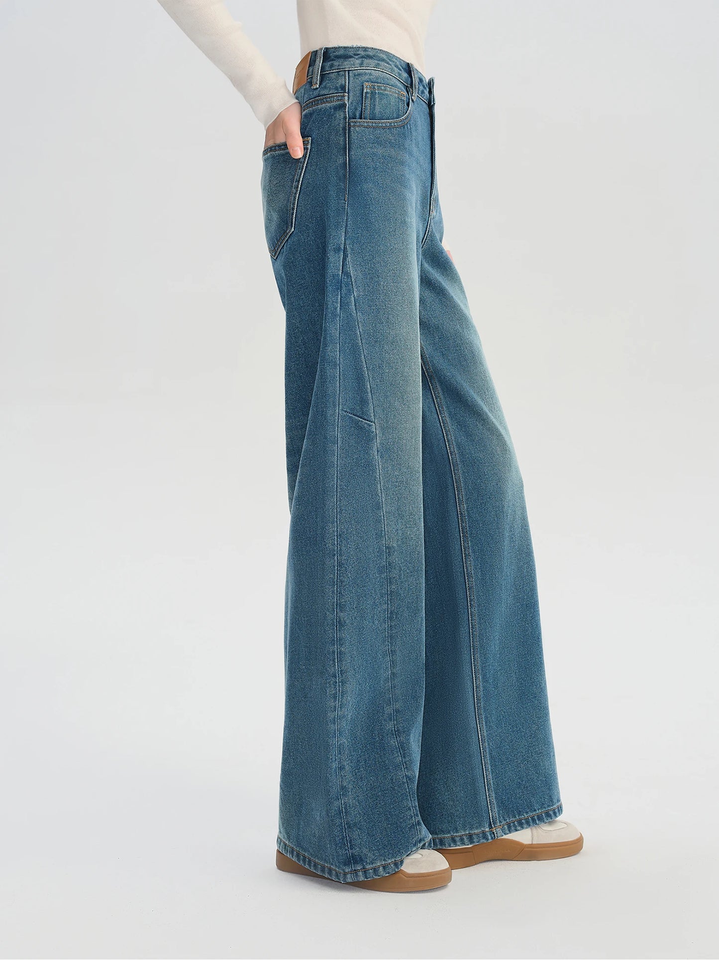Emerald Wide Leg Denim Jeans