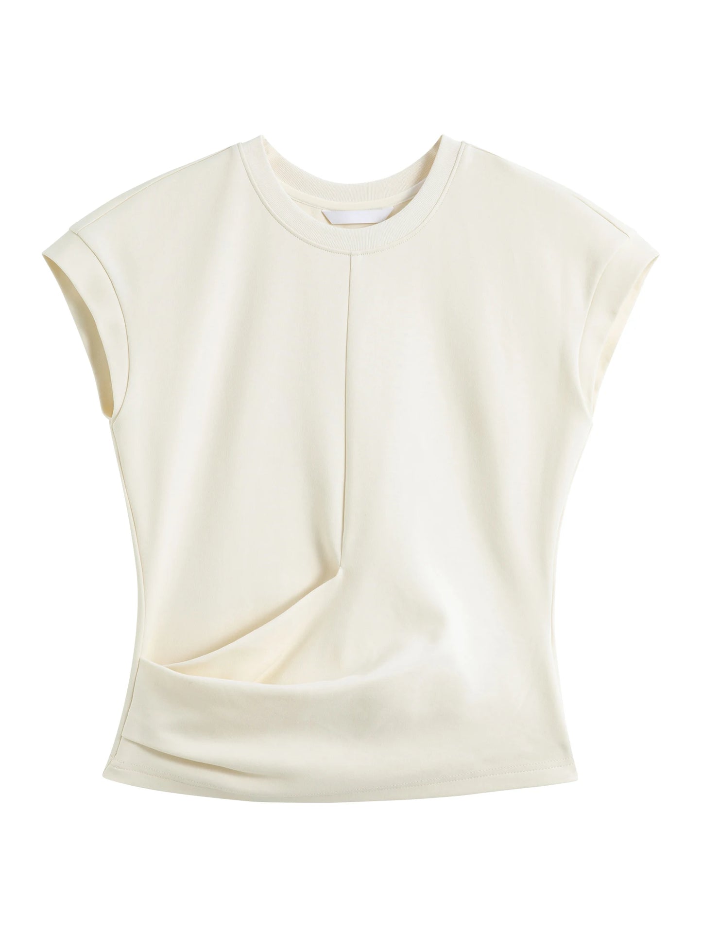 Ivory Twist Front Cap Sleeve Top