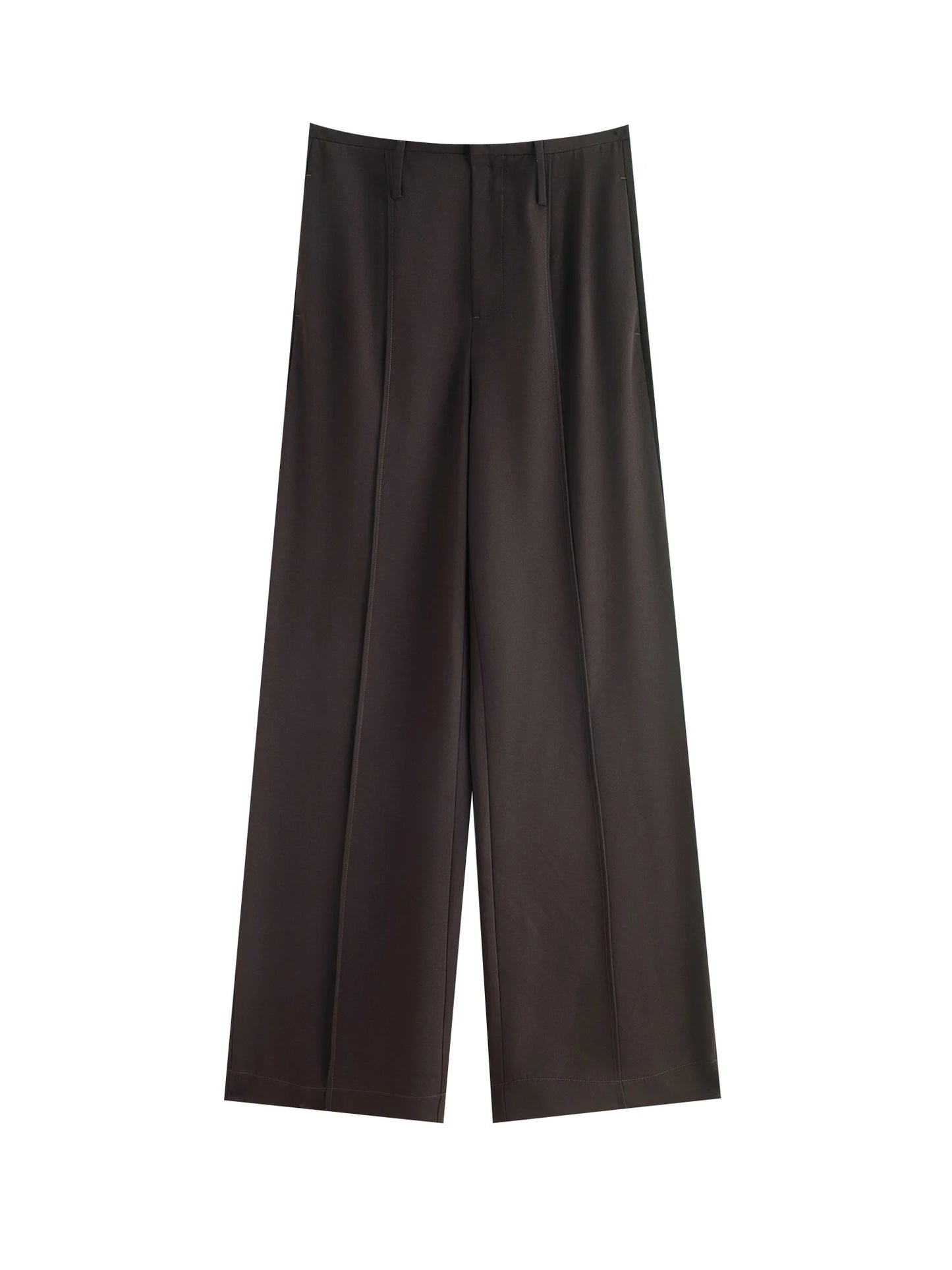 Black Straight Leg Floor Pants