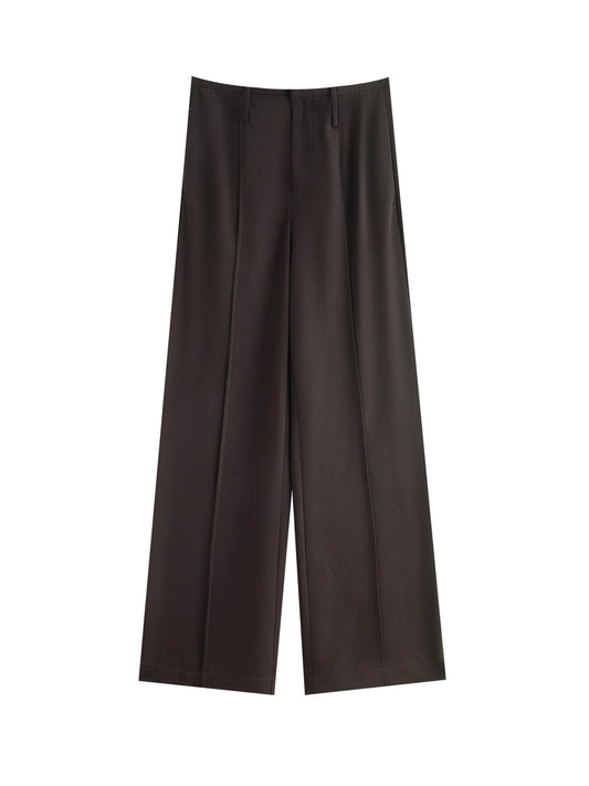 Black Straight Leg Floor Pants