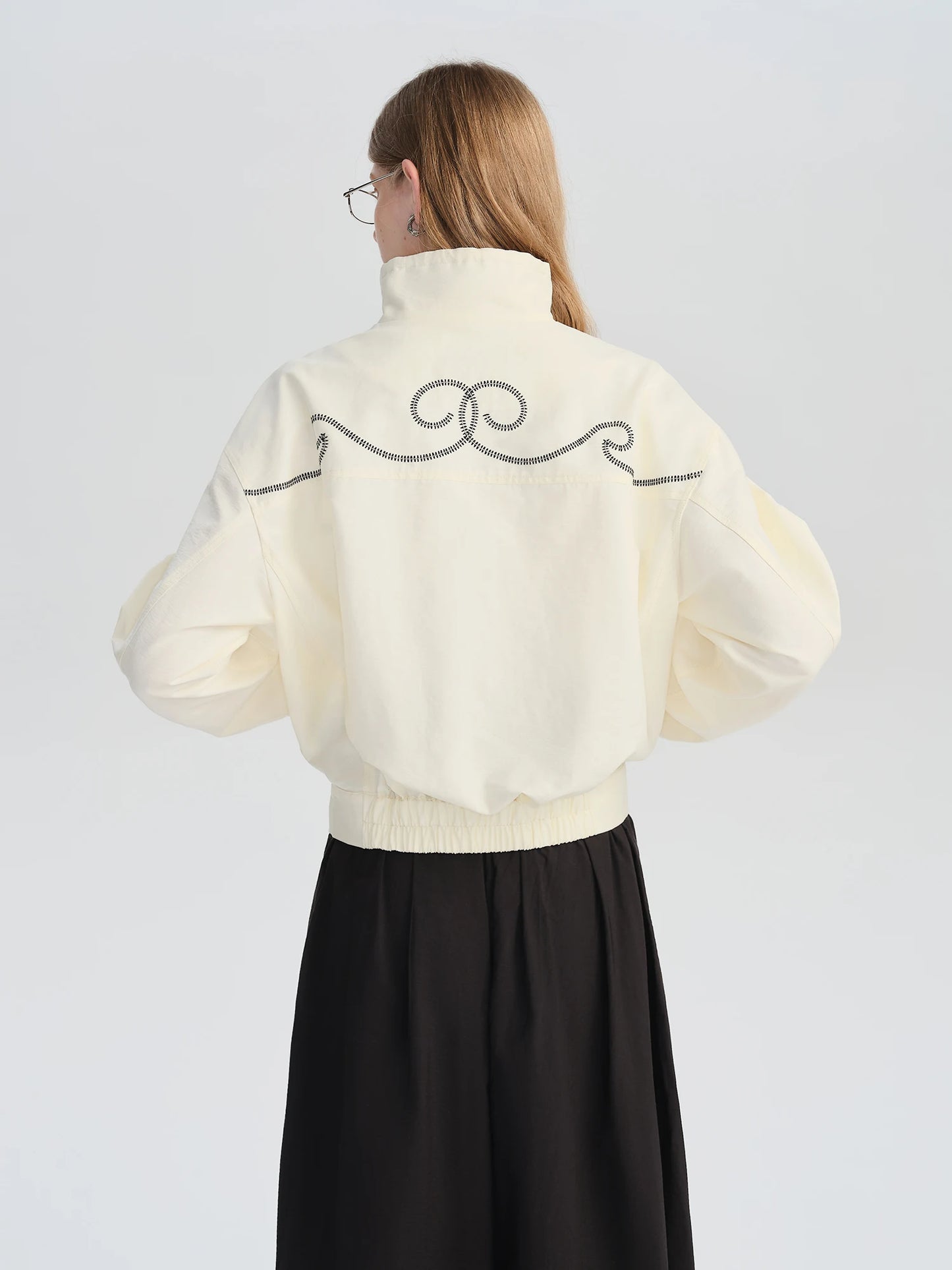 Ivory Scroll Embroidered Jacket