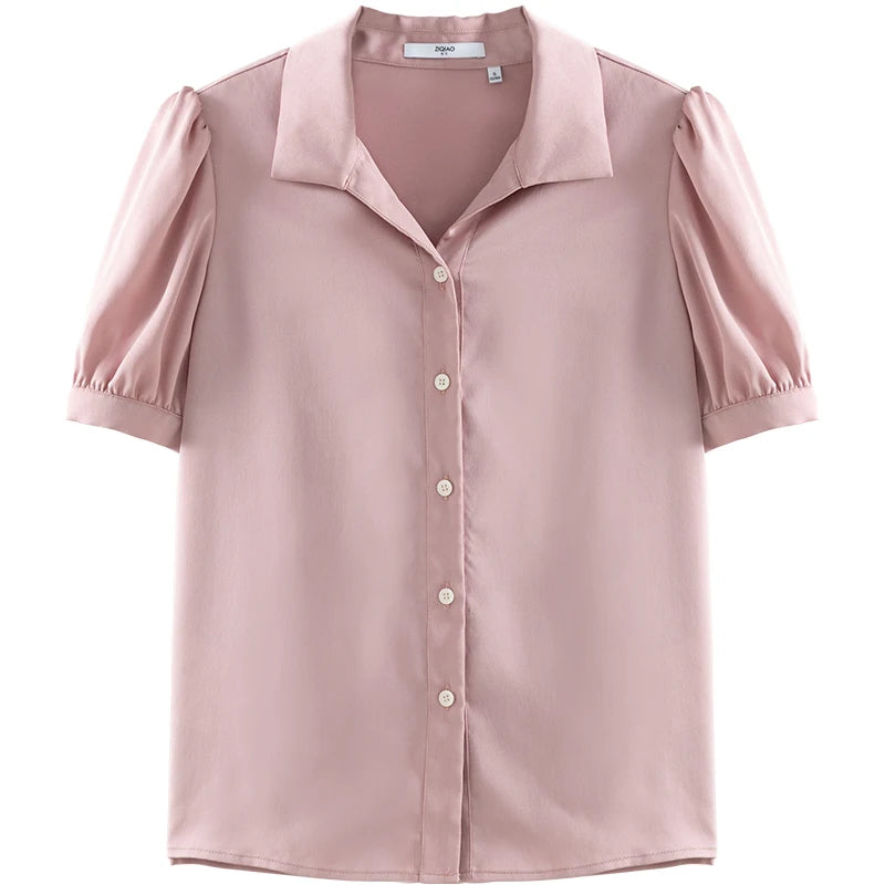 Sky Blue Short Sleeve Button Shirt