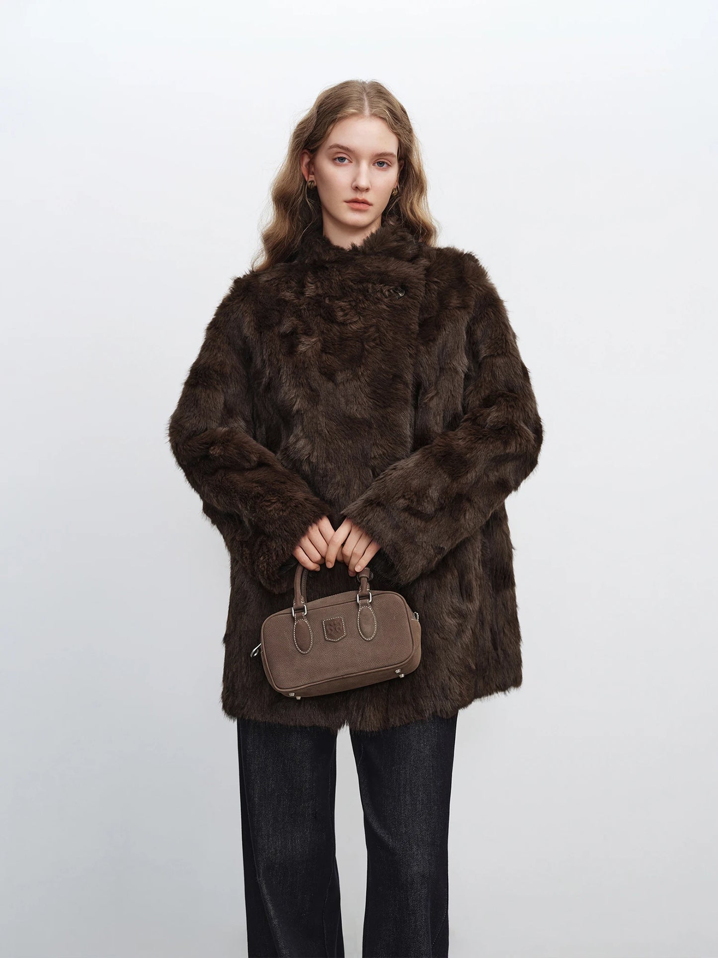 Brown Long Faux Fur Coat