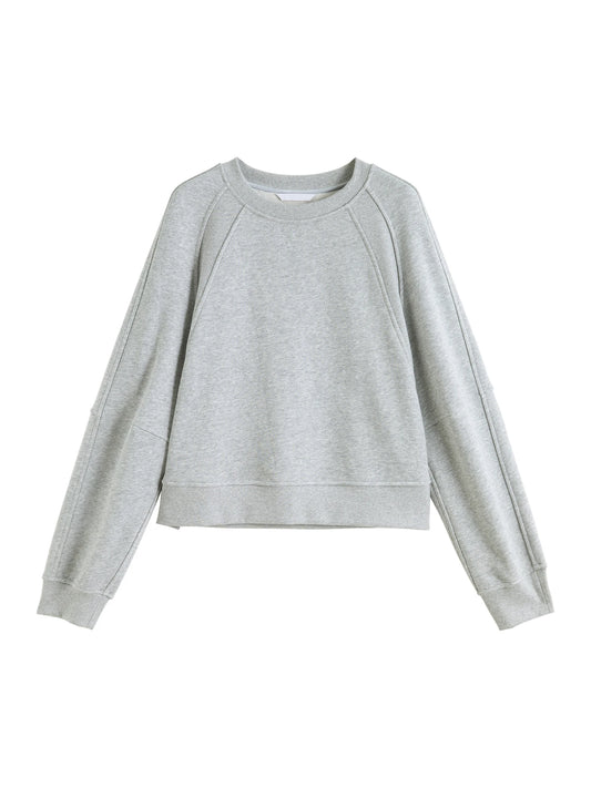 Light Gray Raglan Sleeve Sweatshirt