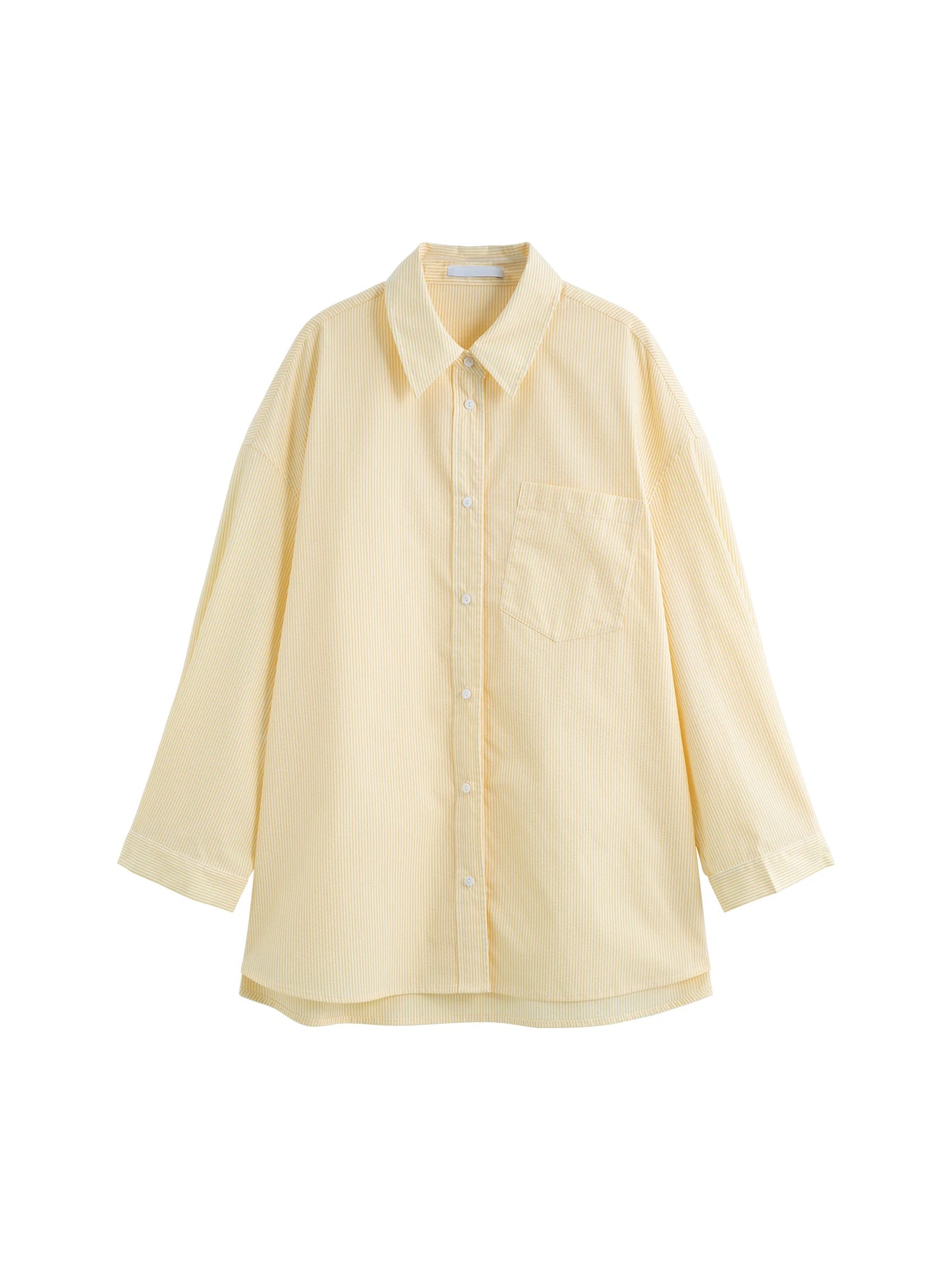 Butter Yellow Striped Button Shirt