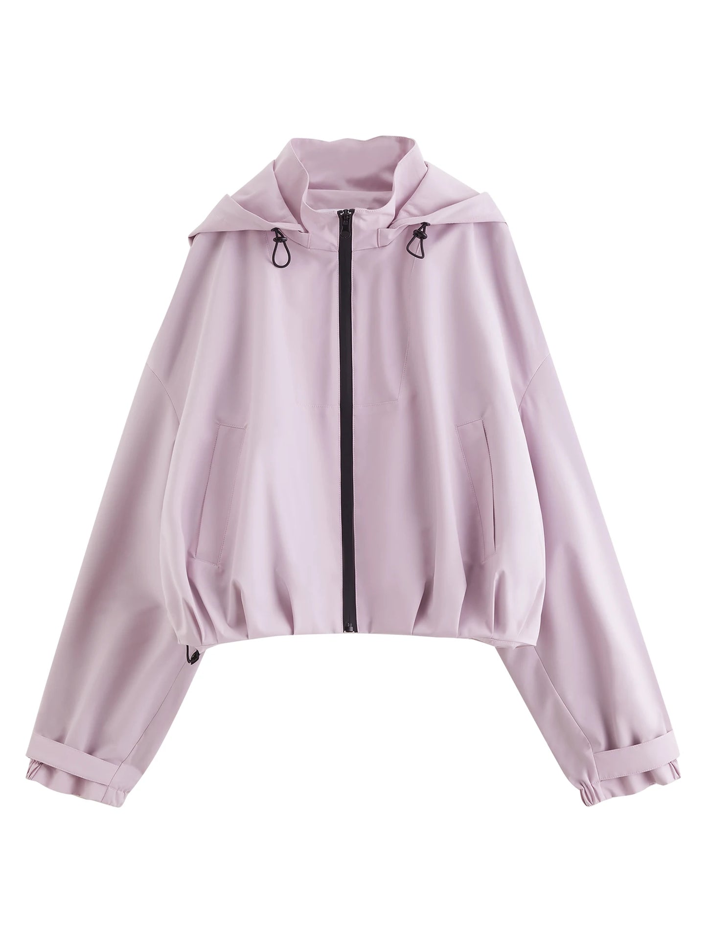 Lavender Hooded Jacket Skirt Set