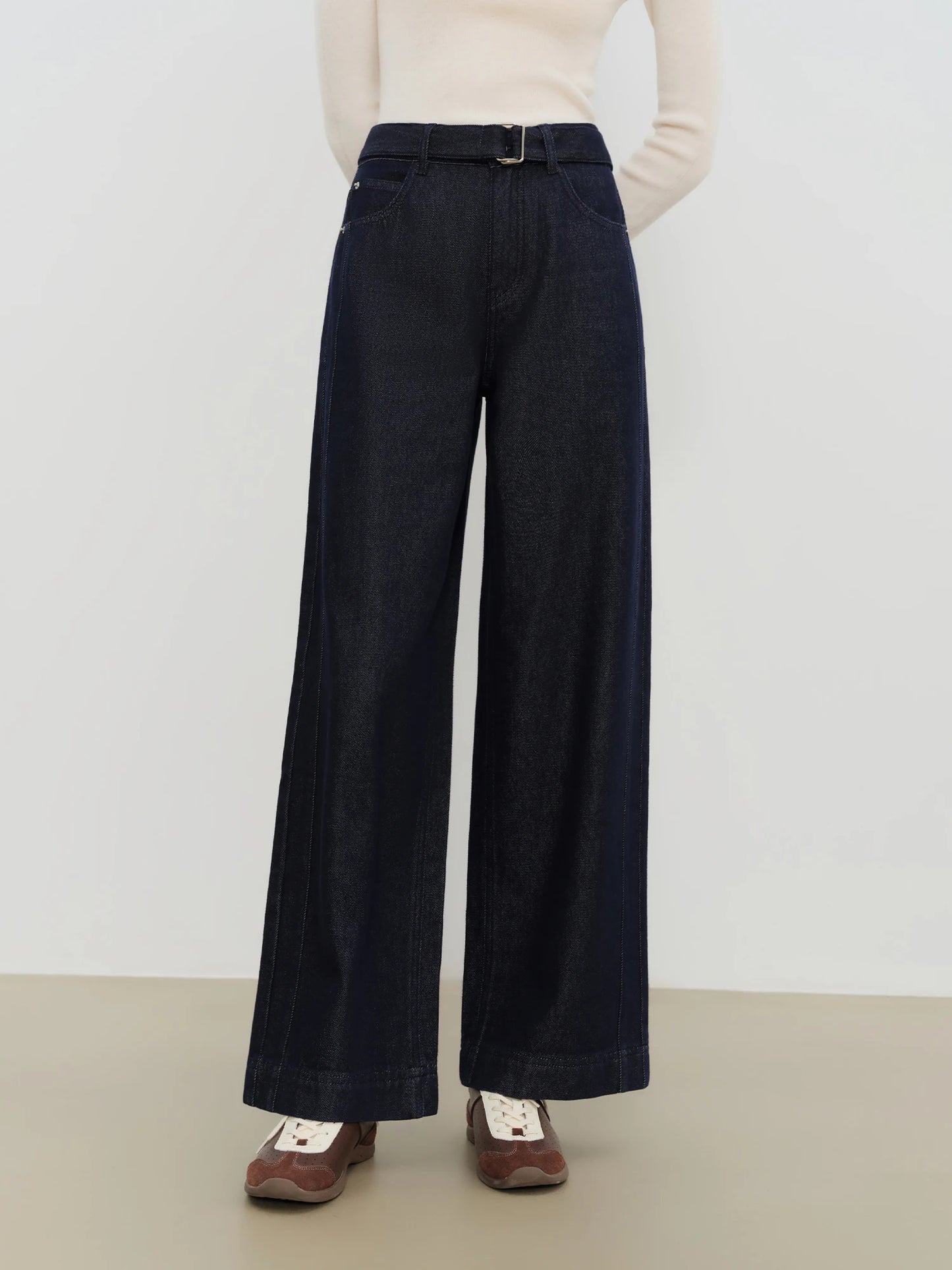 Dark Indigo Front Seam Jeans