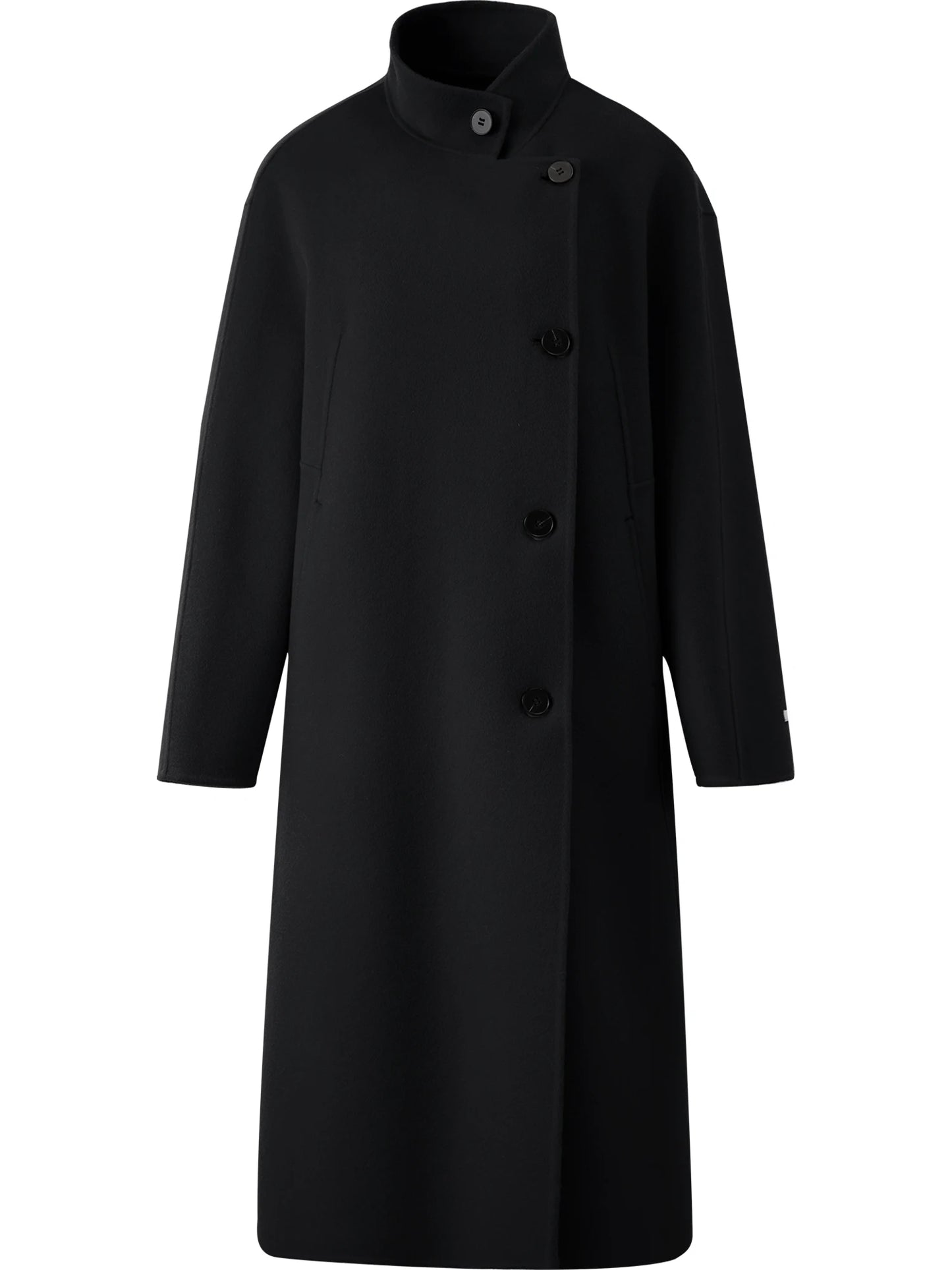 Red Single Breasted Wool Coat
