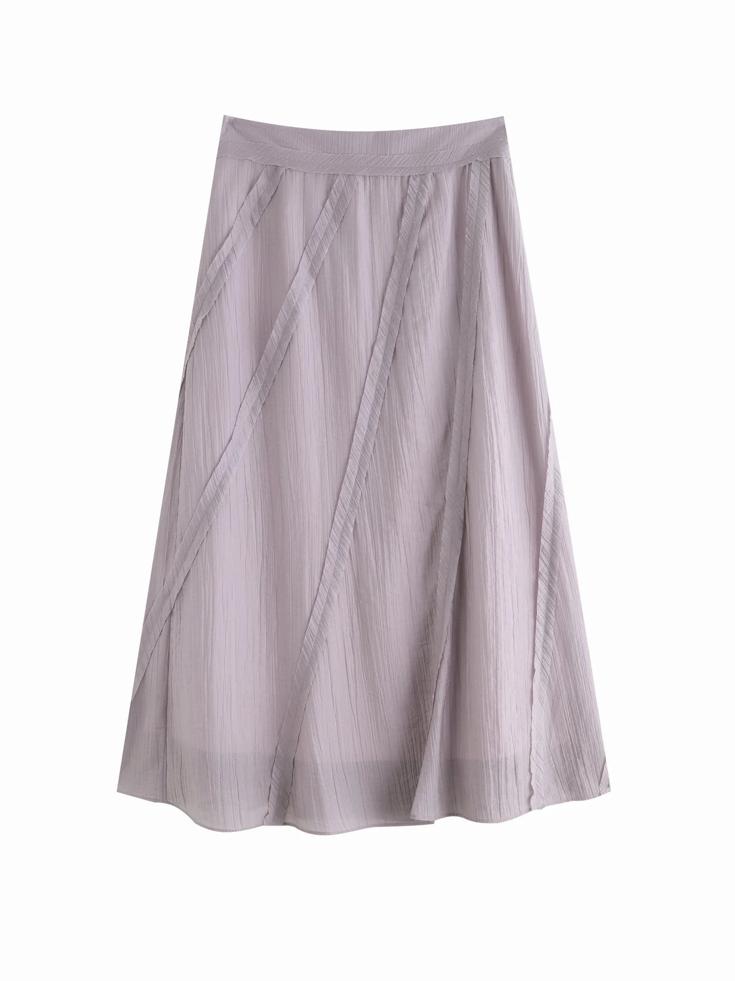 Lavender Bias Cut A-Line Skirt