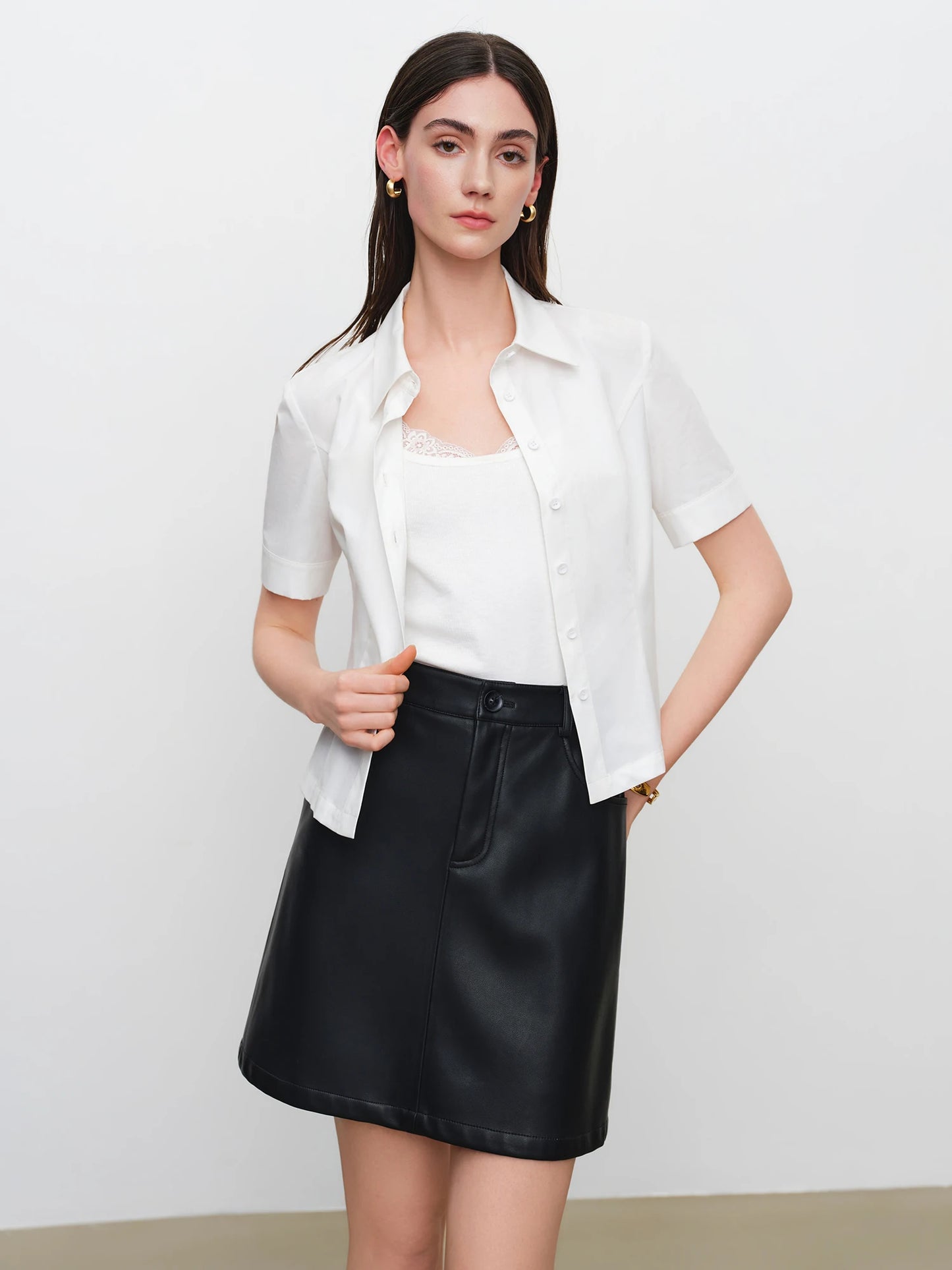 Pale Blue Fitted Button Shirt