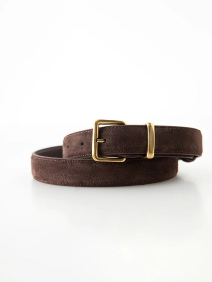 Brown Leather Buckle Belt