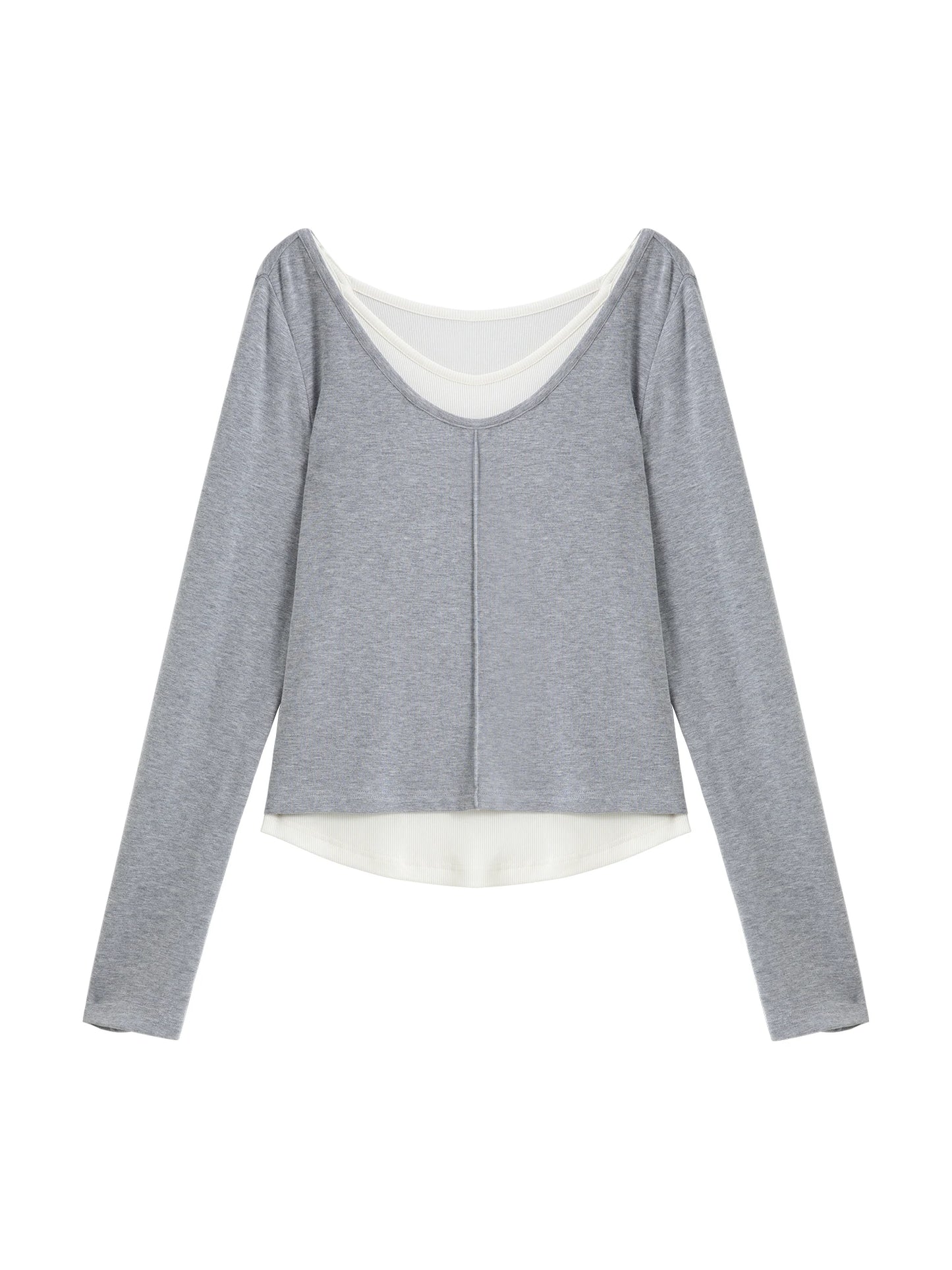Pink Layered Scoop Neck Top