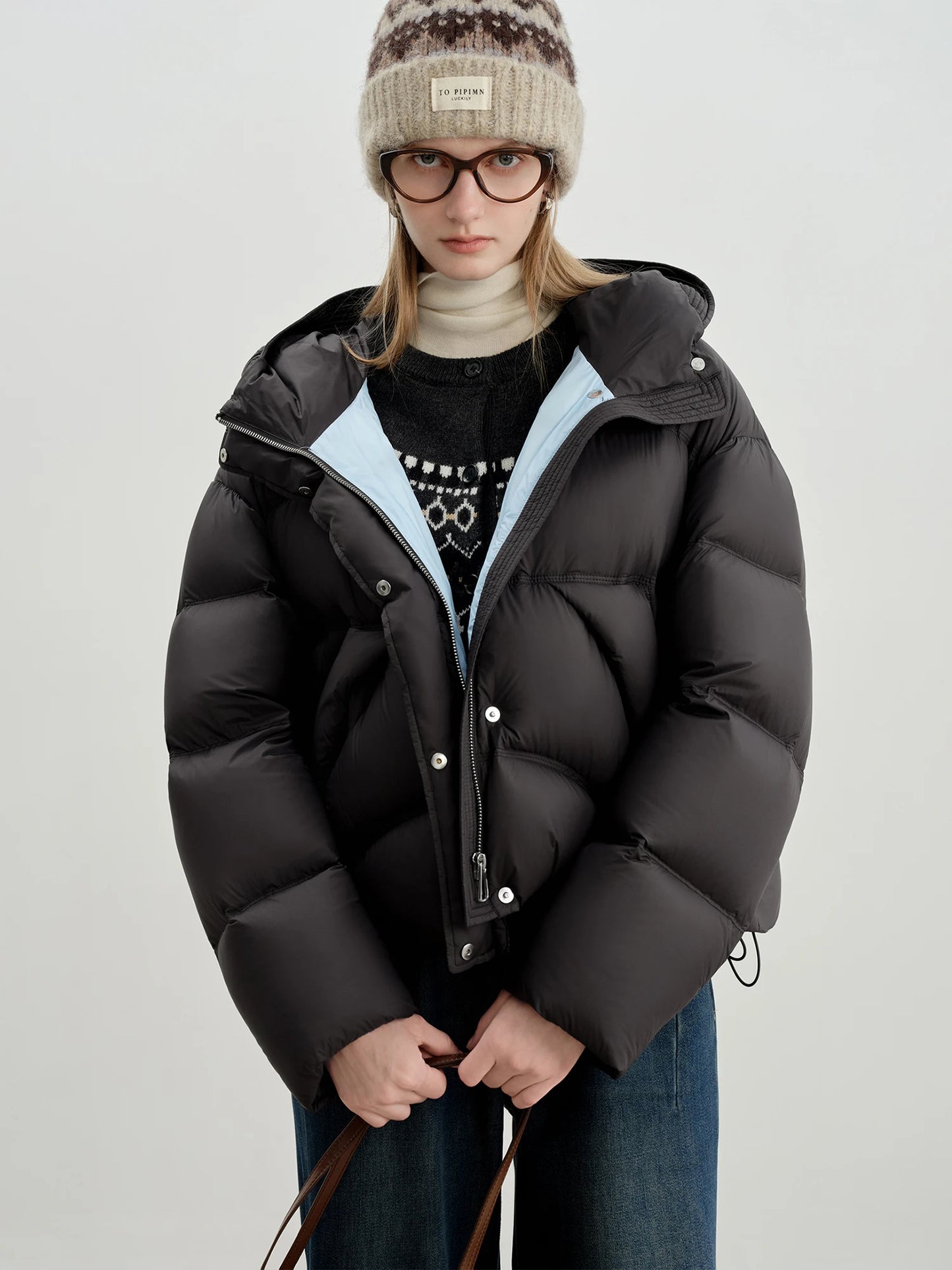 Black Hooded Puffer Jacket