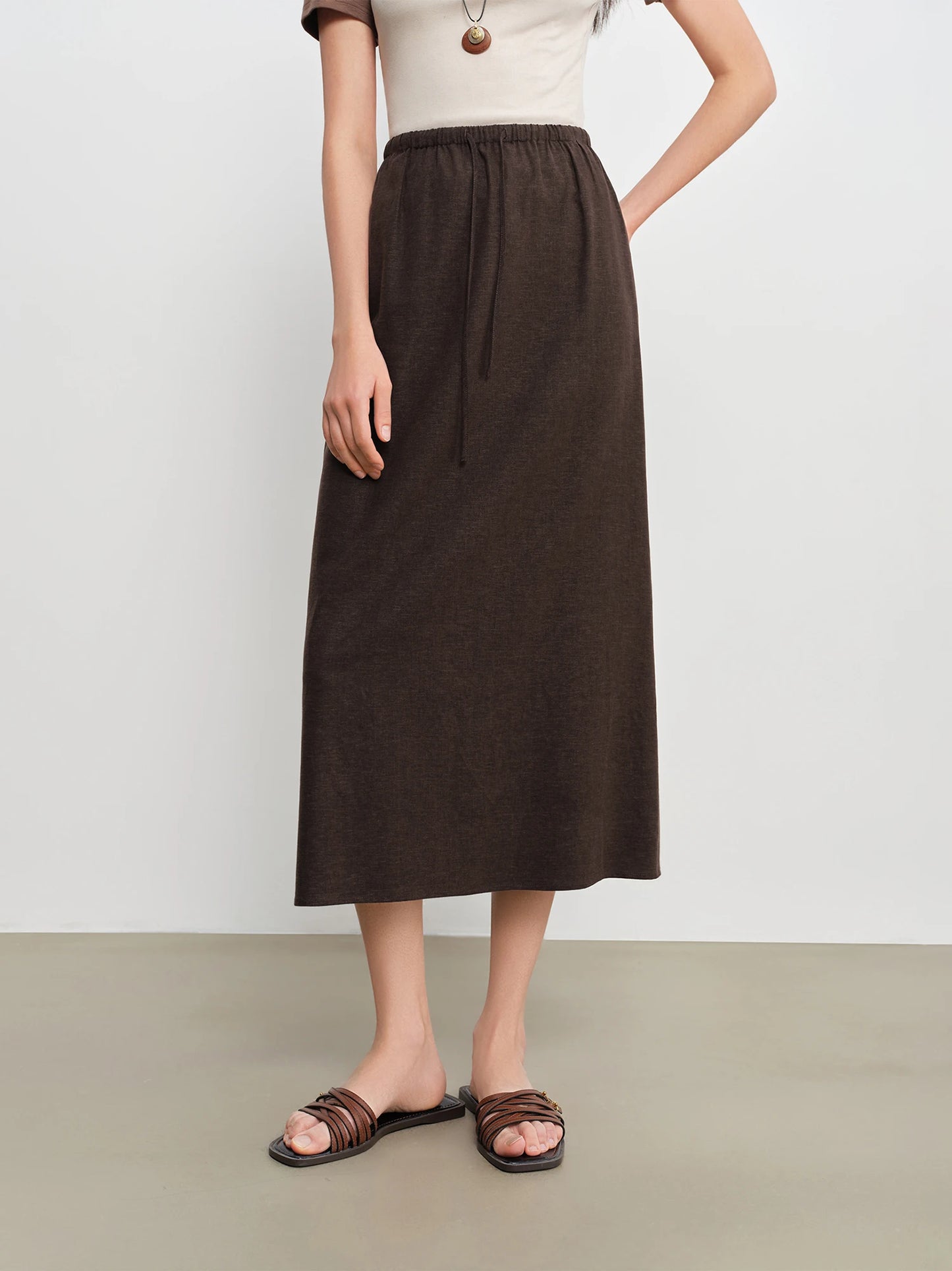 Charcoal Elastic Drawstring Pants