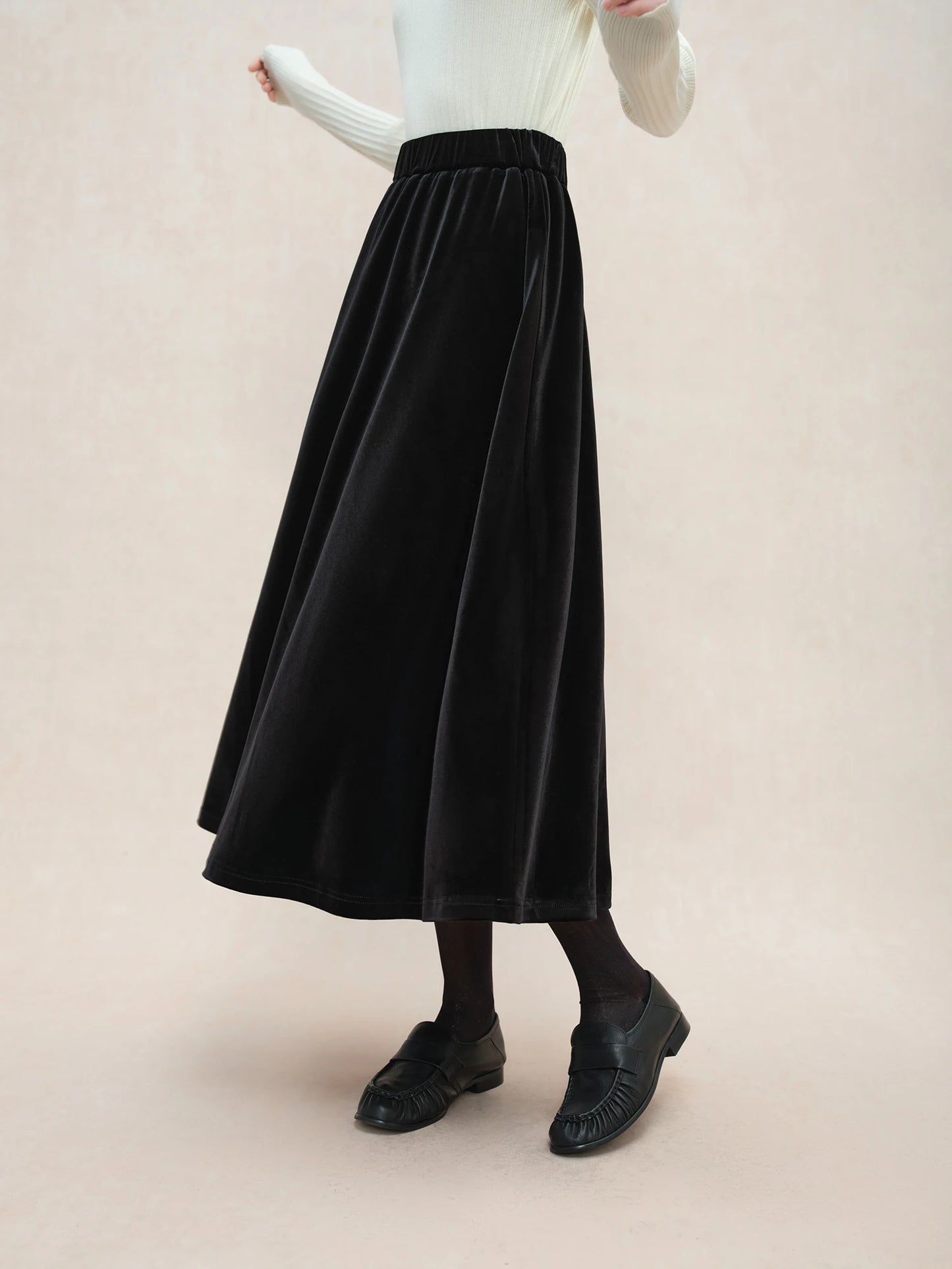 Sage Velvet Drawstring Wide Pants