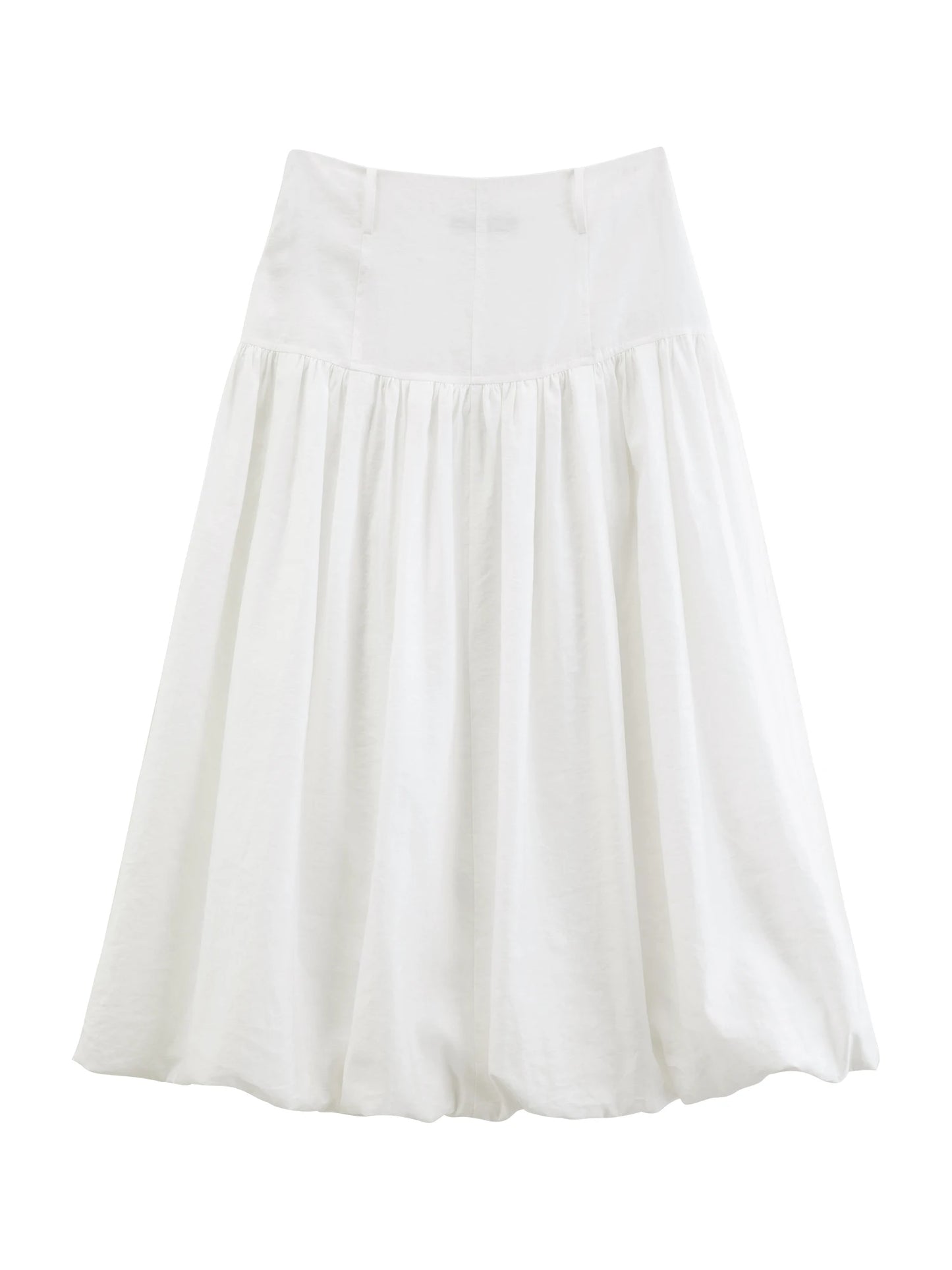 Smocked Waist Floral Midi Skirt