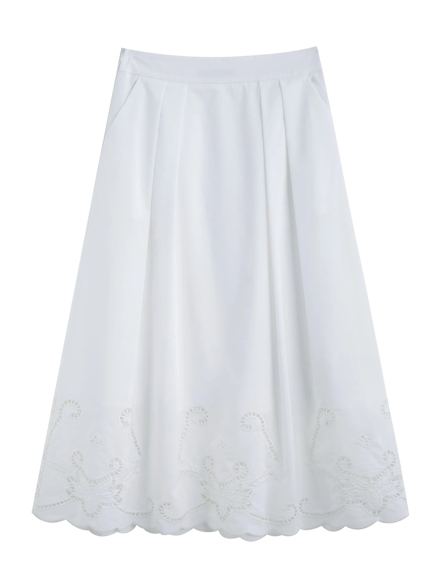 White Sleeveless Skirt Set