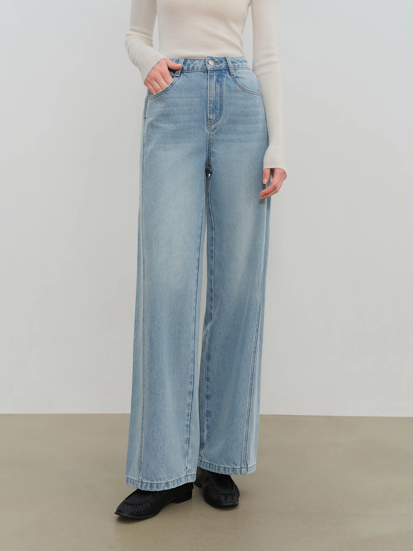 Light Blue Side Seam Jeans