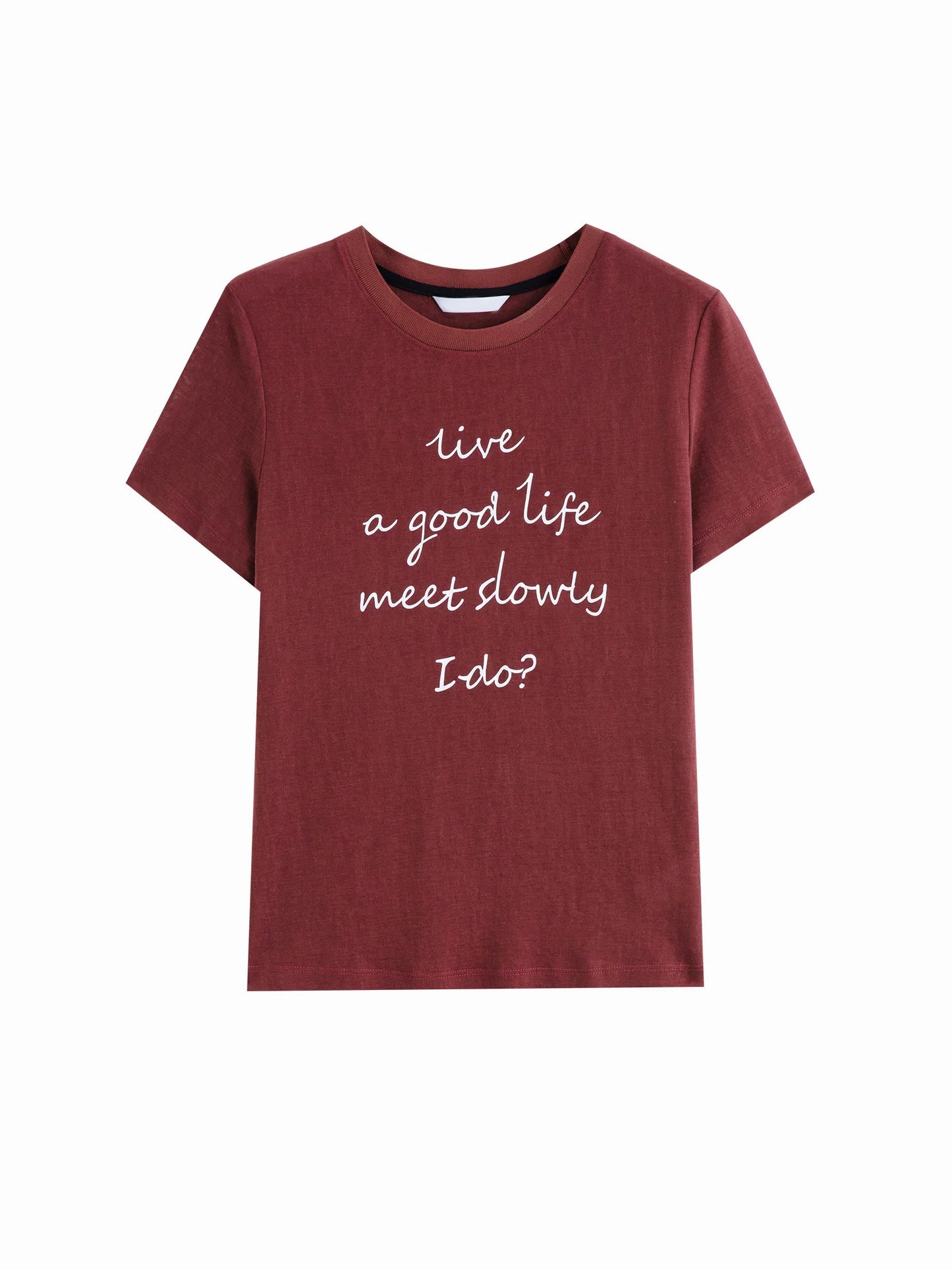 Burgundy Script Graphic Tee