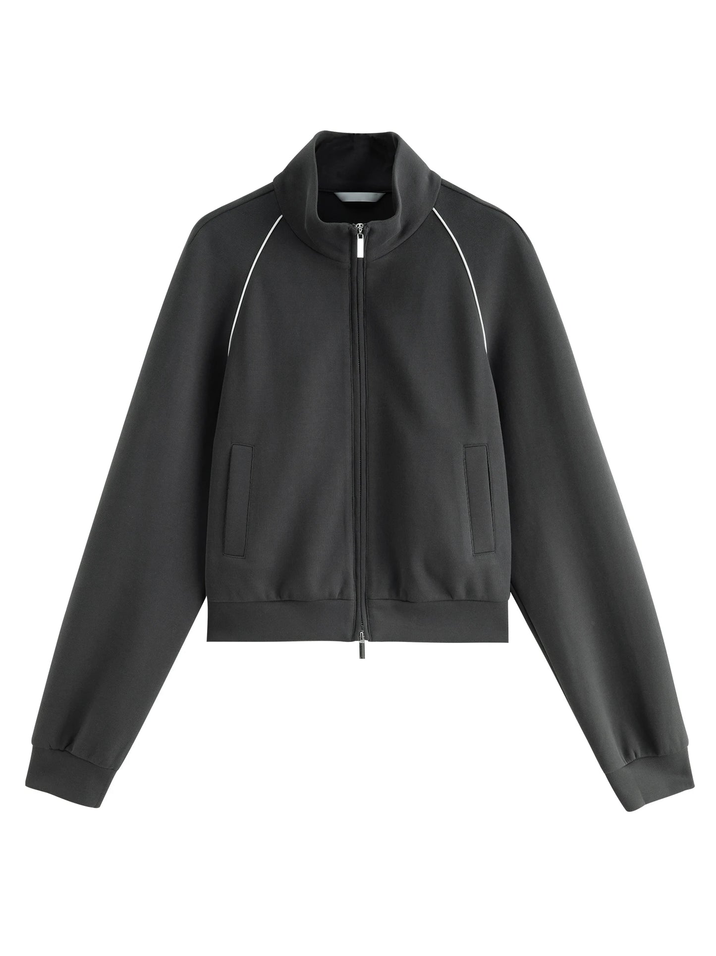 Contrast Cropped Jacket Pants Set