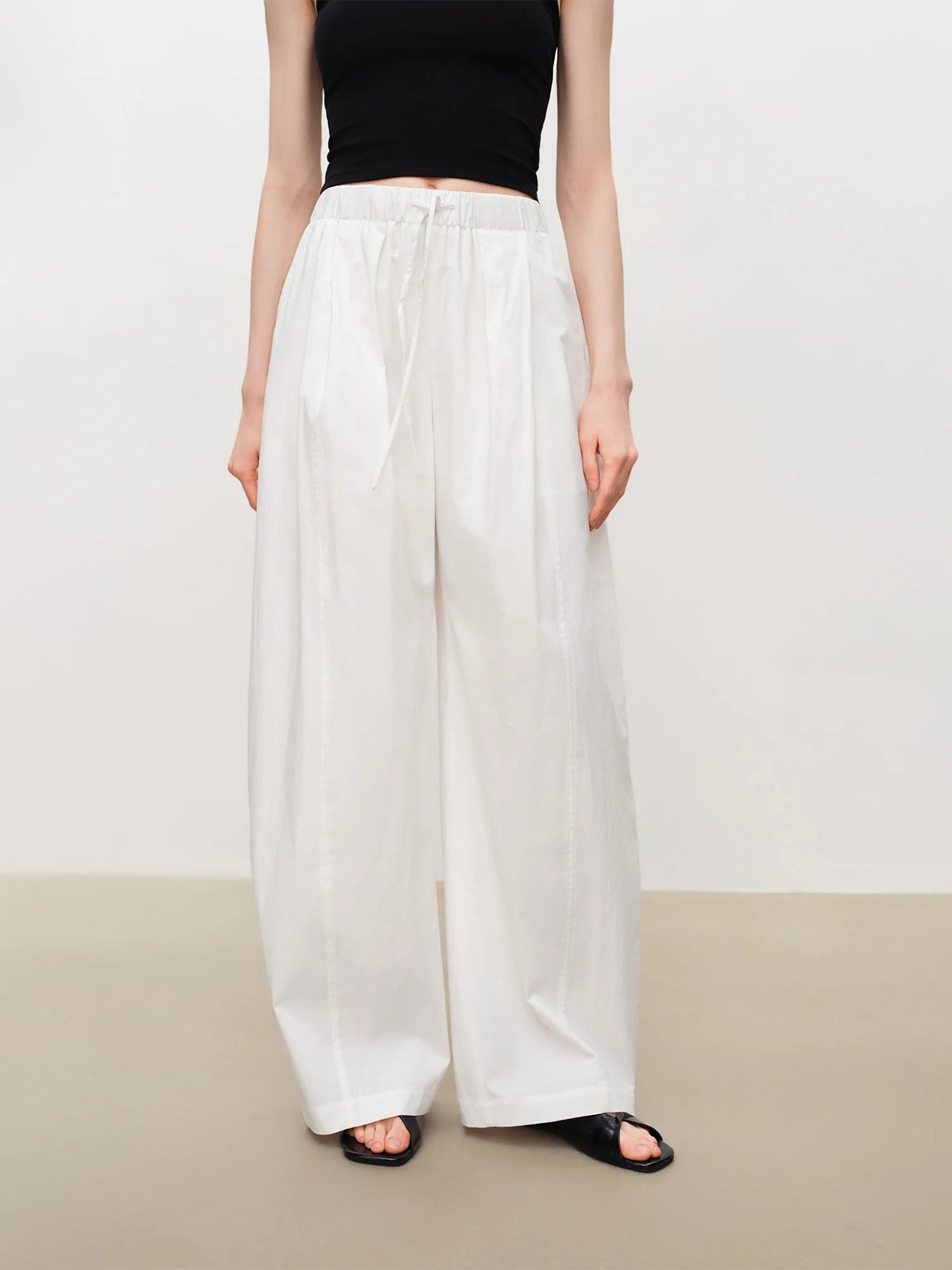 Olive Drawstring Banana Pants