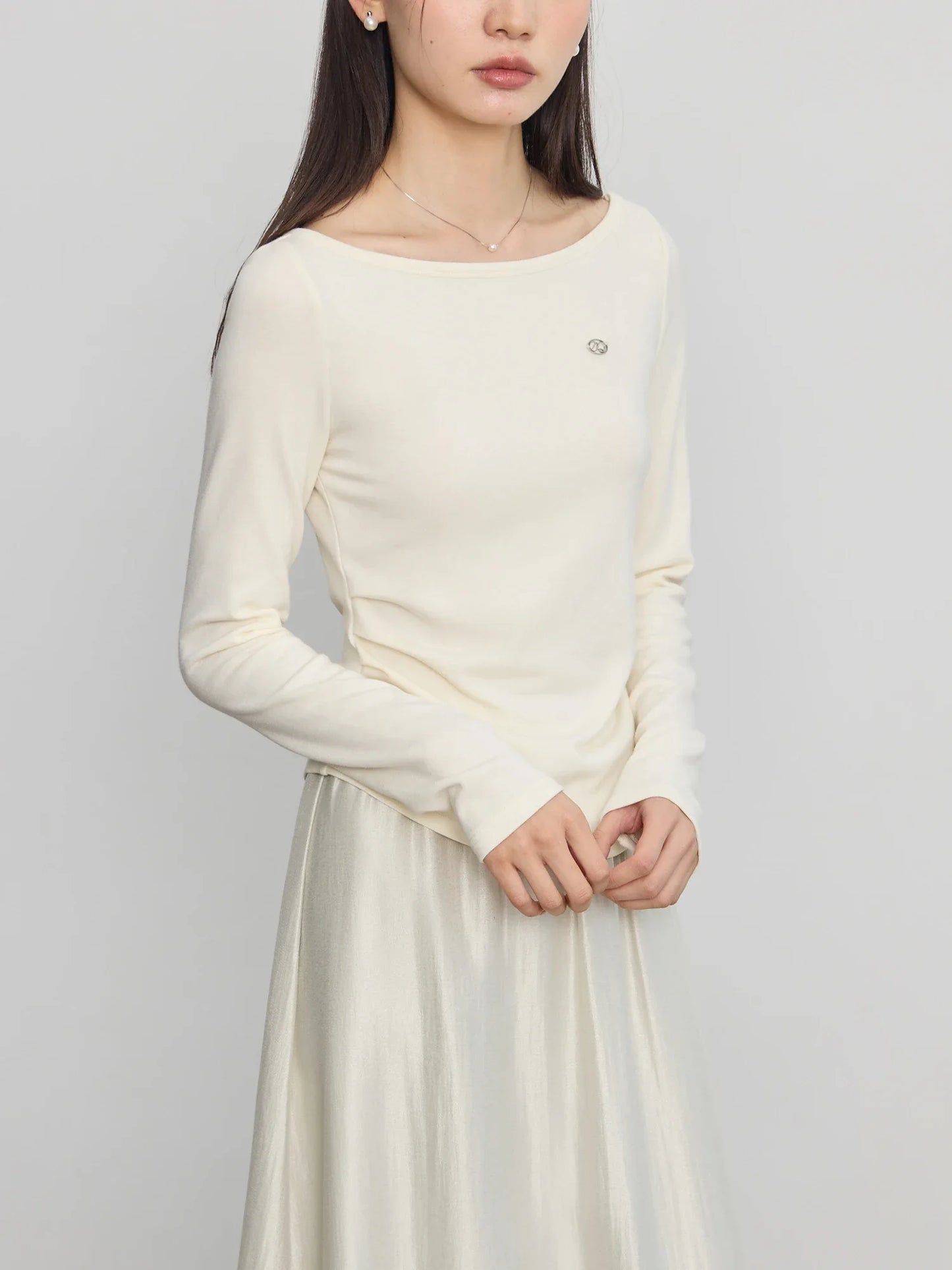 Ivory Mock Neck Knit Top