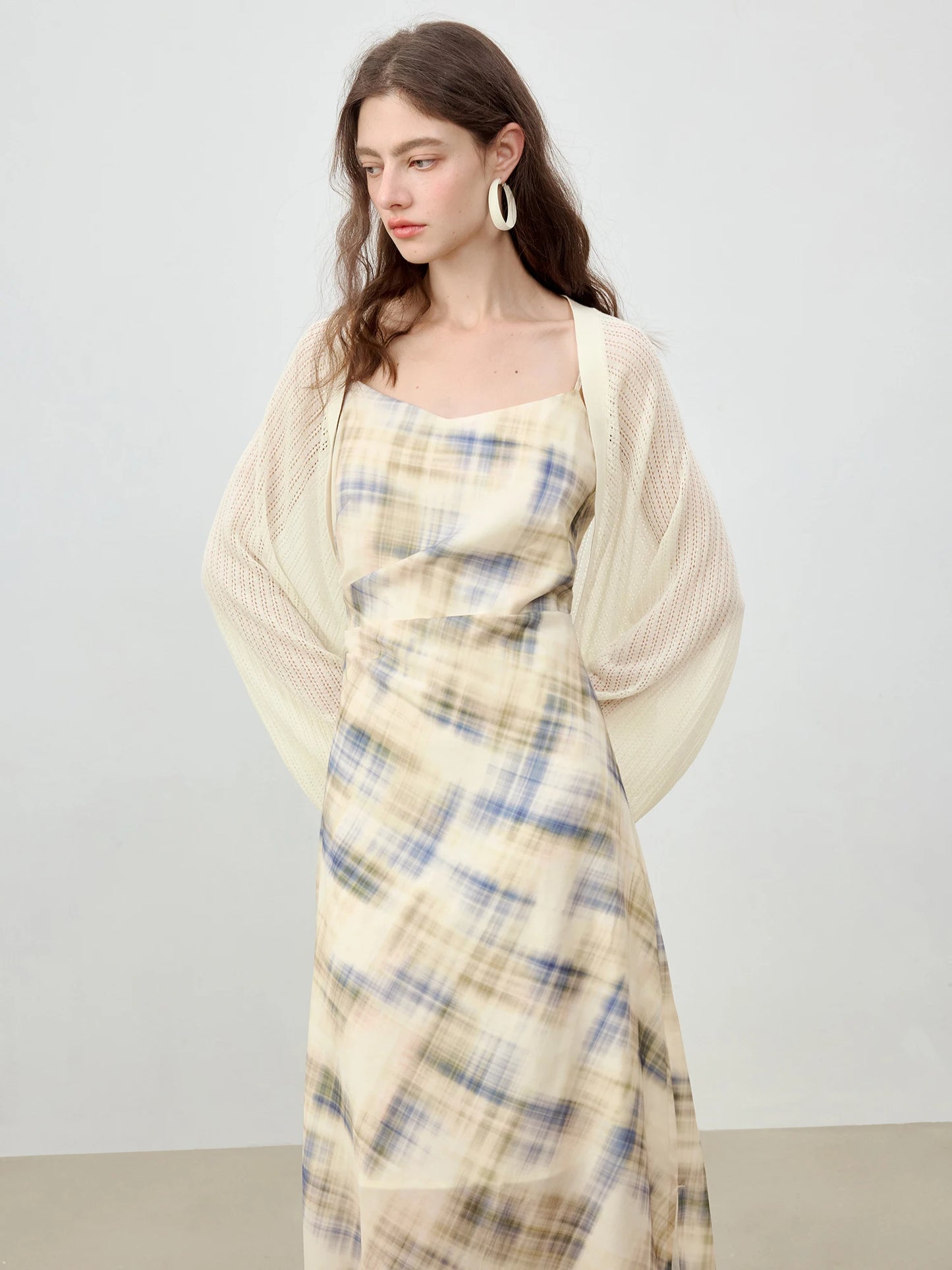 Mint Batwing Open Knit Cardigan