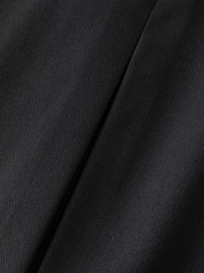 Black Cargo A-Line Midi Skirt