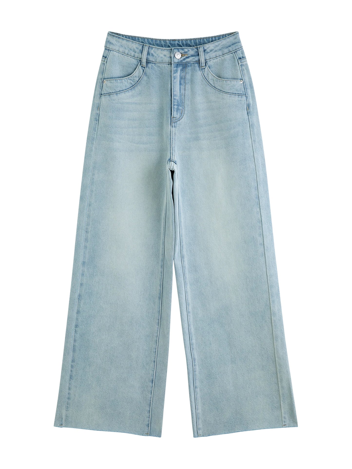 Pale Wash Wide Leg Jeans