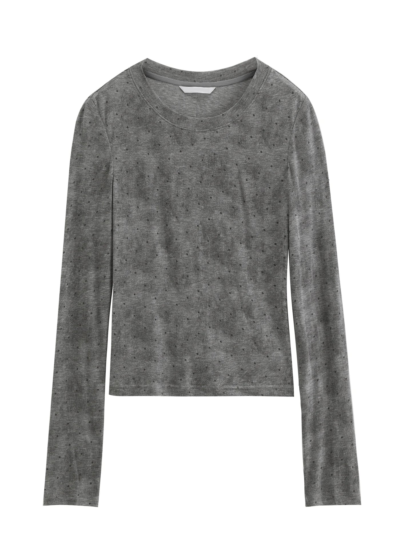 Gray Dot Long Sleeve Tee