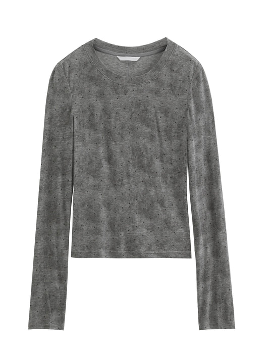 Gray Dot Long Sleeve Tee